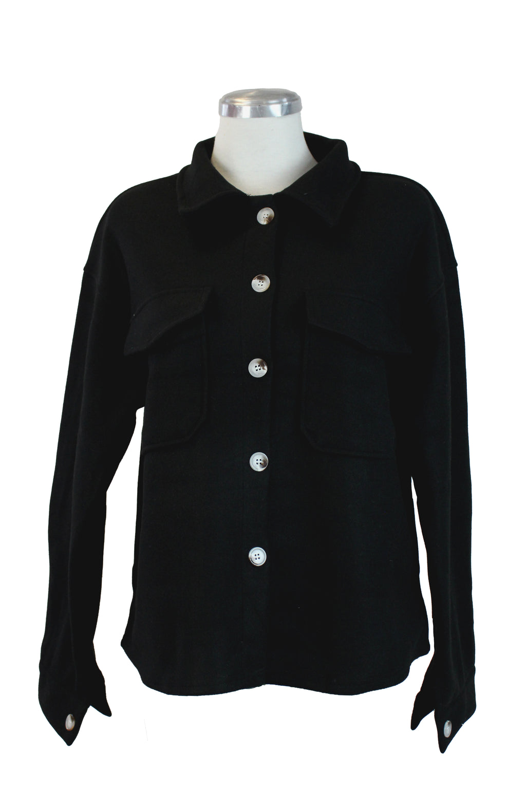 YD470 Chaqueta con Bolsillos y Botón Marmoleado