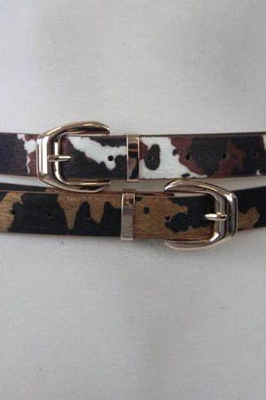 27028 Cinto Delgado Estampado Animal P