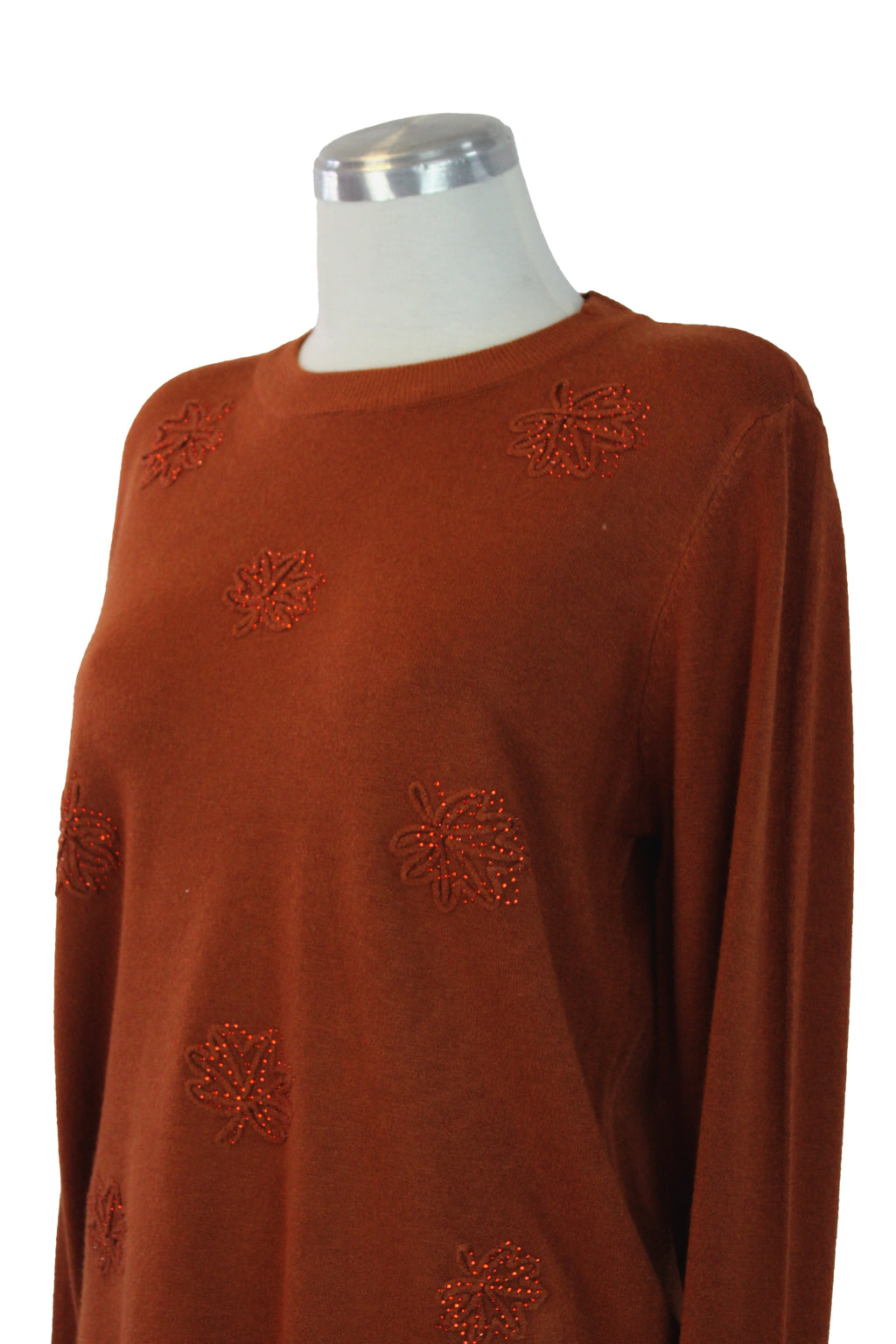 AF23797 Suéter Manga Larga Hojas de Piedras