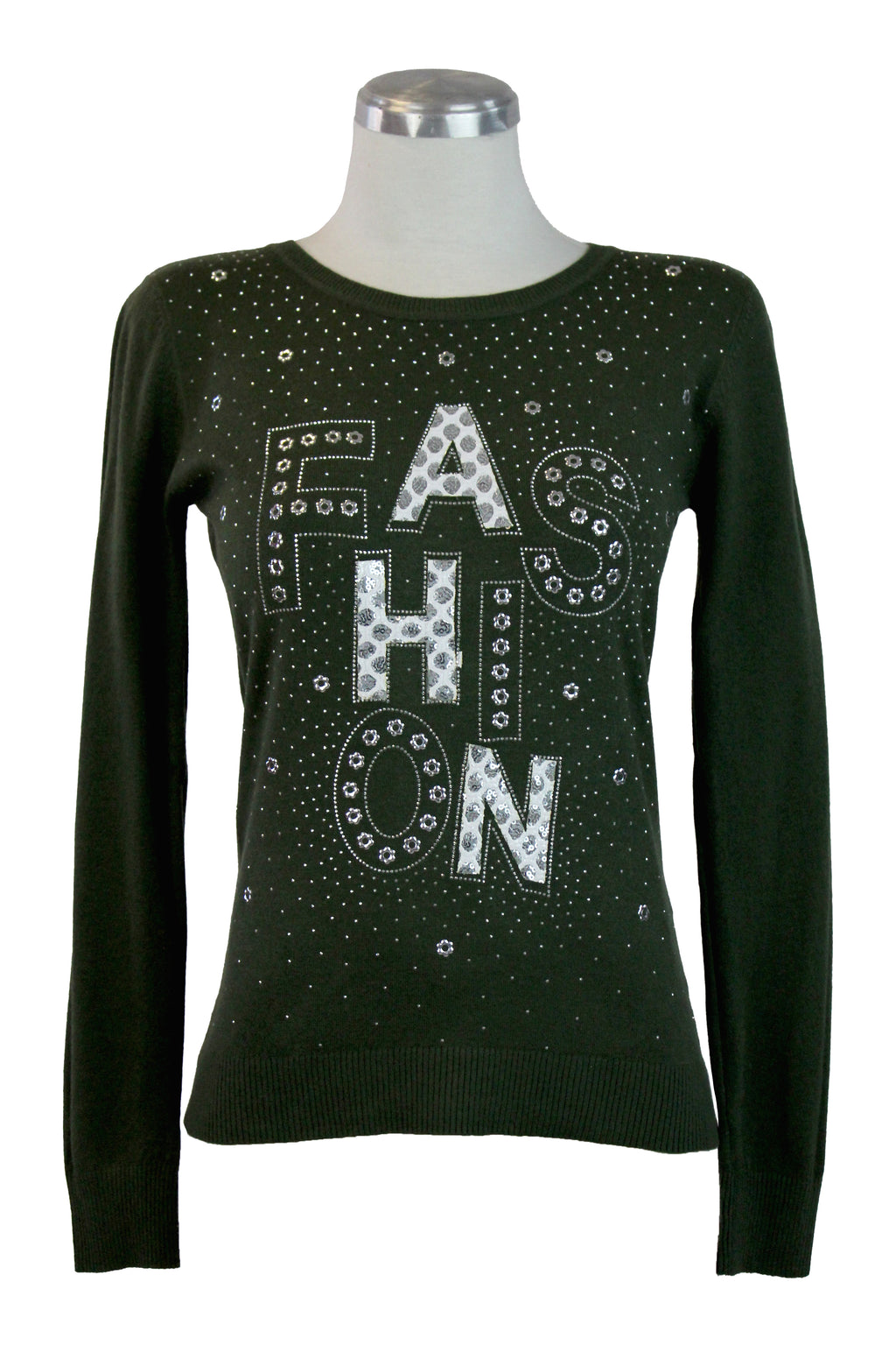 OJ-2781M Blusa Tipo Suéter Frase FASHION con Lentejuelas