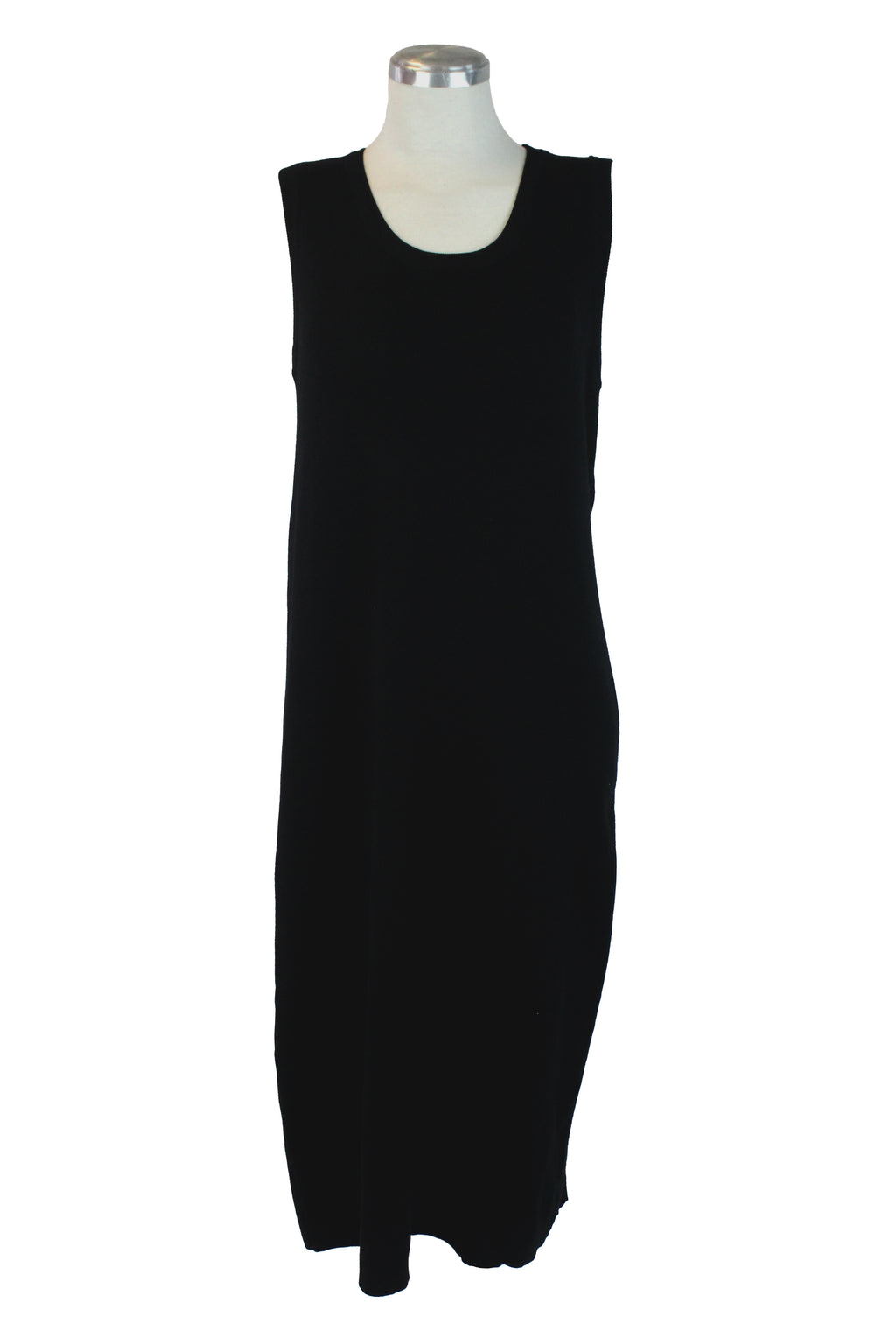5766 Vestido Liso Tipo Suéter Tejido sin Mangas