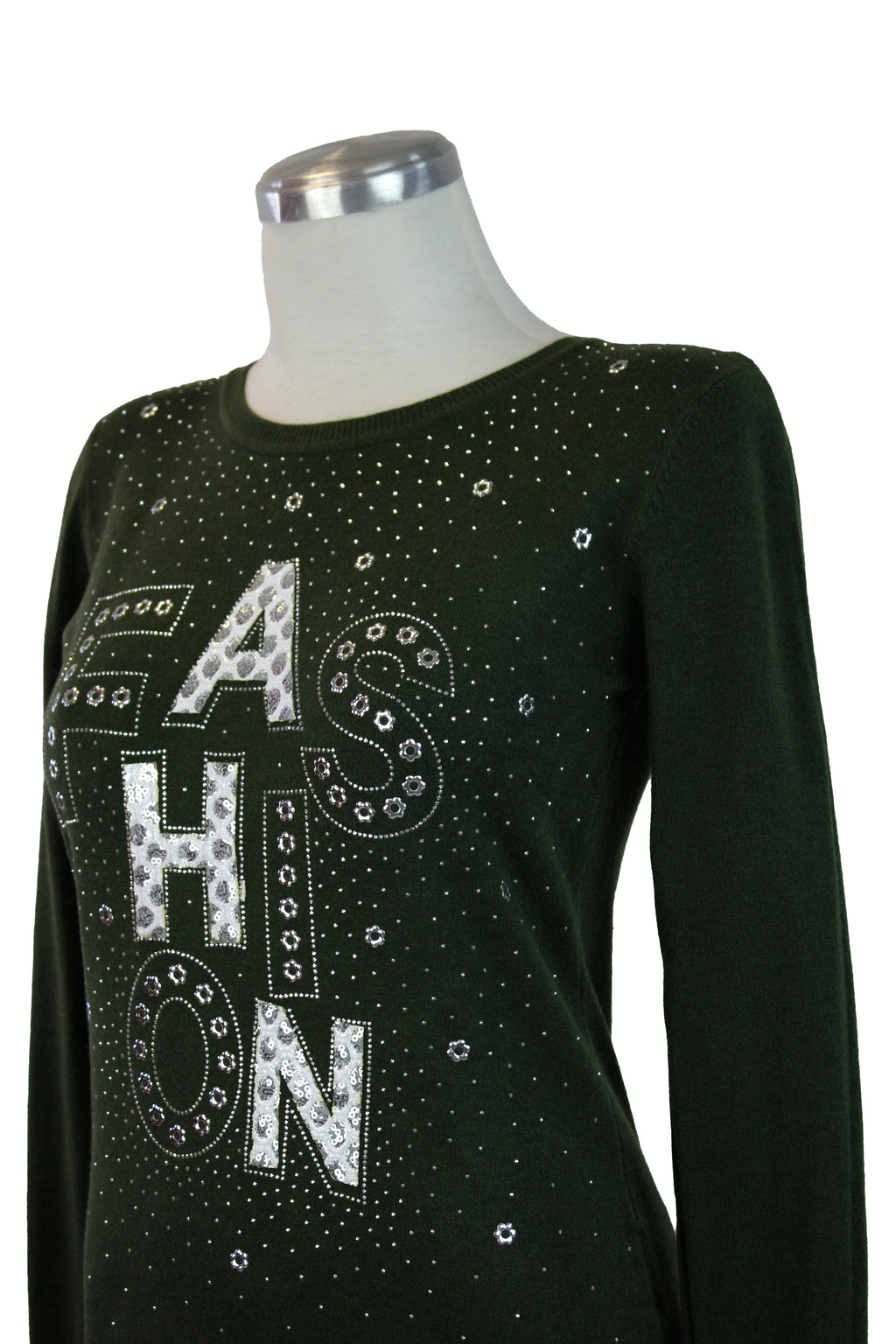 OJ-2781M Blusa Tipo Suéter Frase FASHION con Lentejuelas