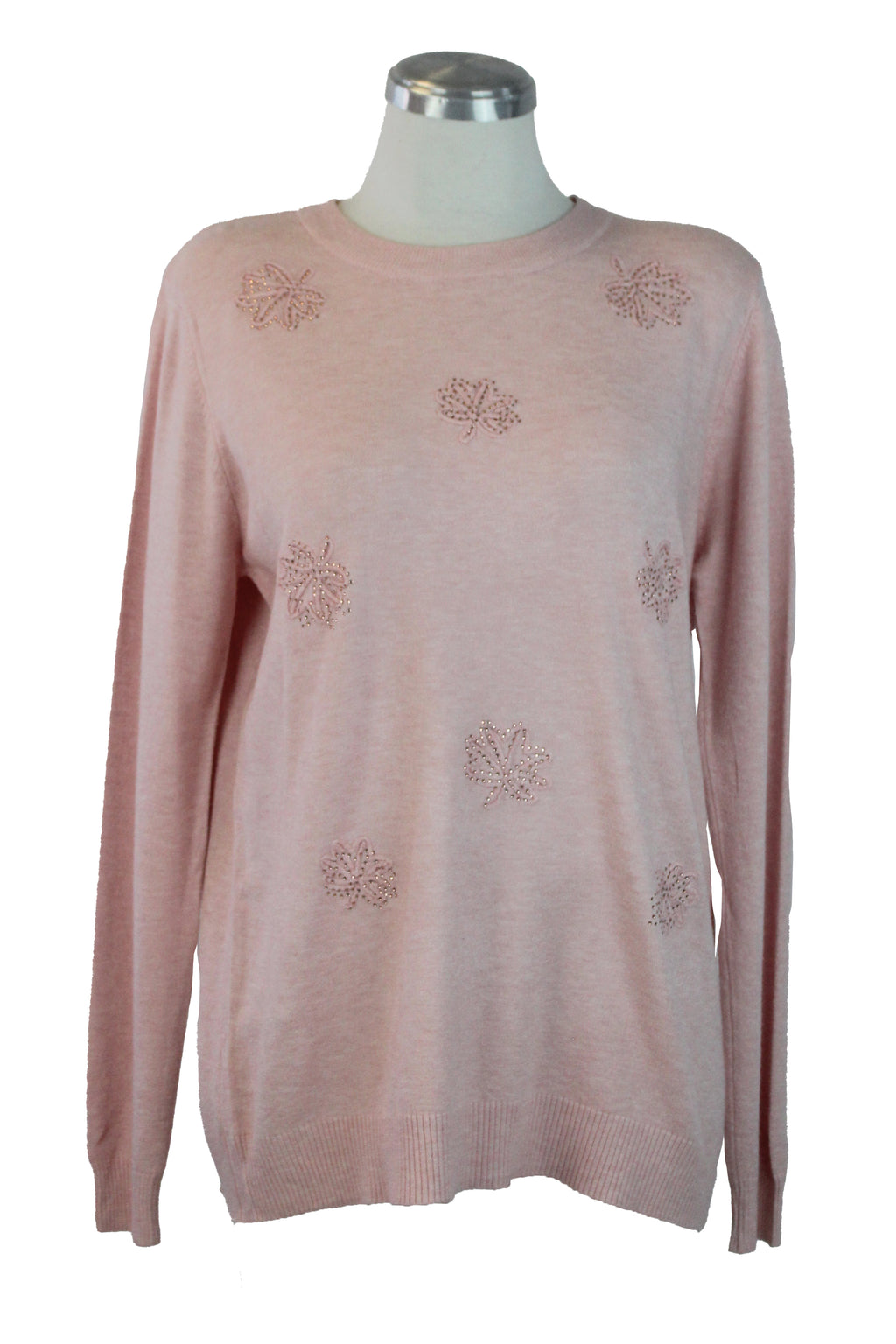 AF23797 Suéter Manga Larga Hojas de Piedras