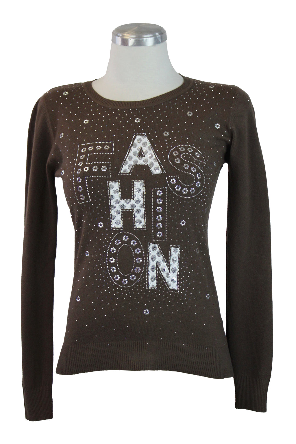 OJ-2781M Blusa Tipo Suéter Frase FASHION con Lentejuelas