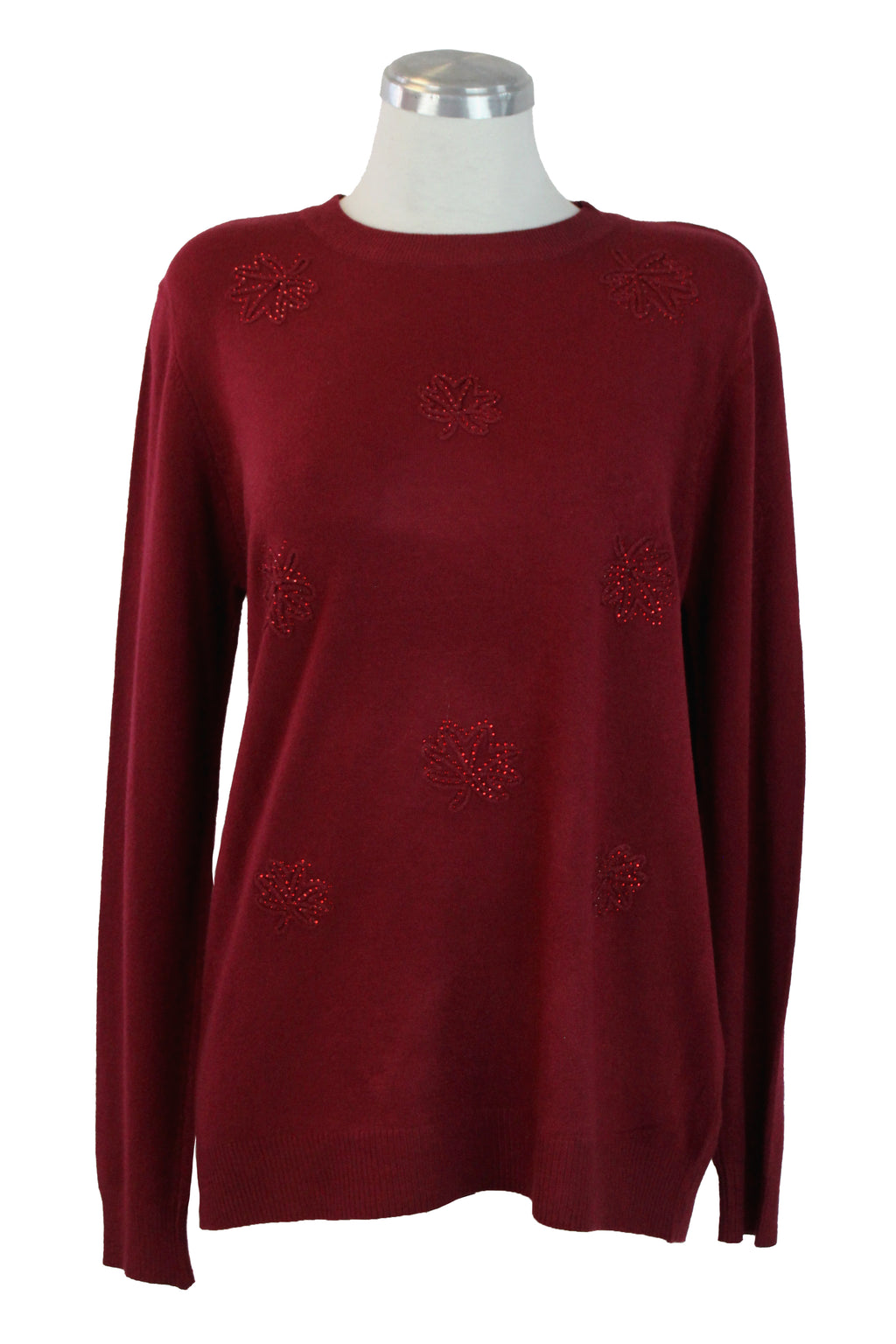 AF23797 Suéter Manga Larga Hojas de Piedras