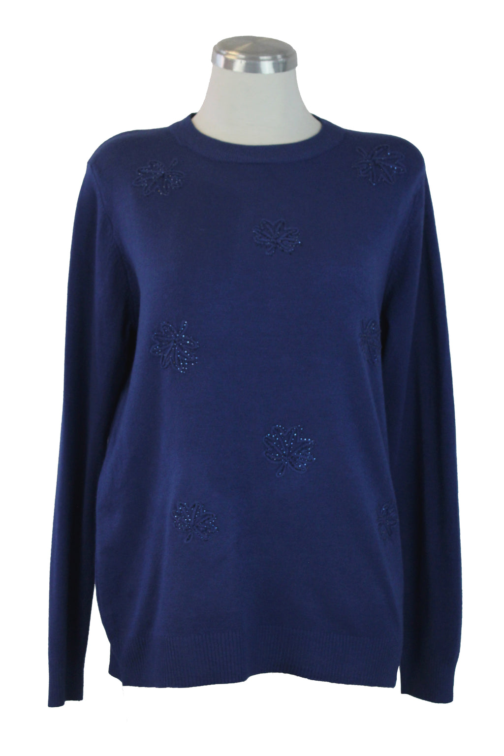 AF23797 Suéter Manga Larga Hojas de Piedras