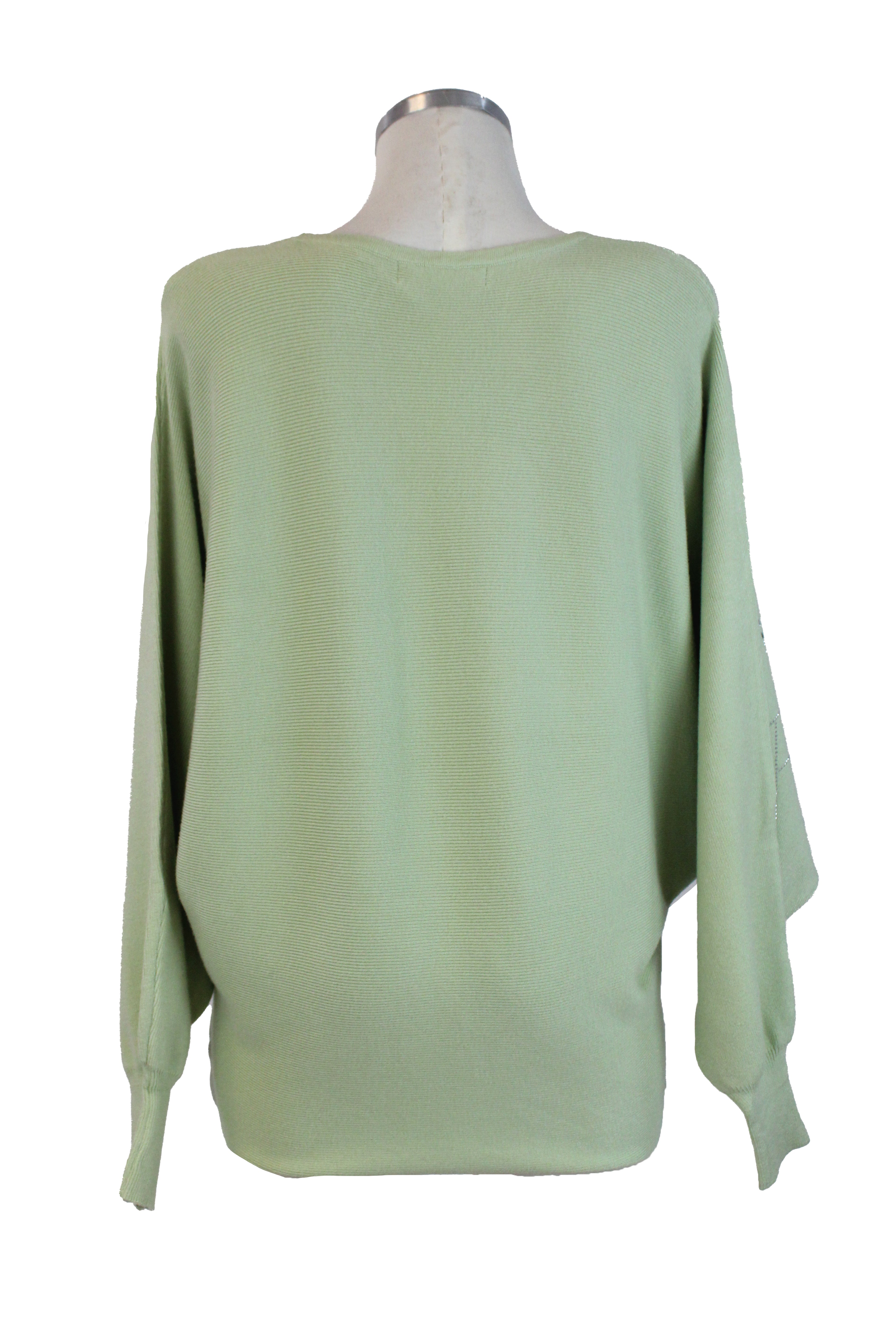 22942-3M Suéter Cuello V con Líneas de Pedrería