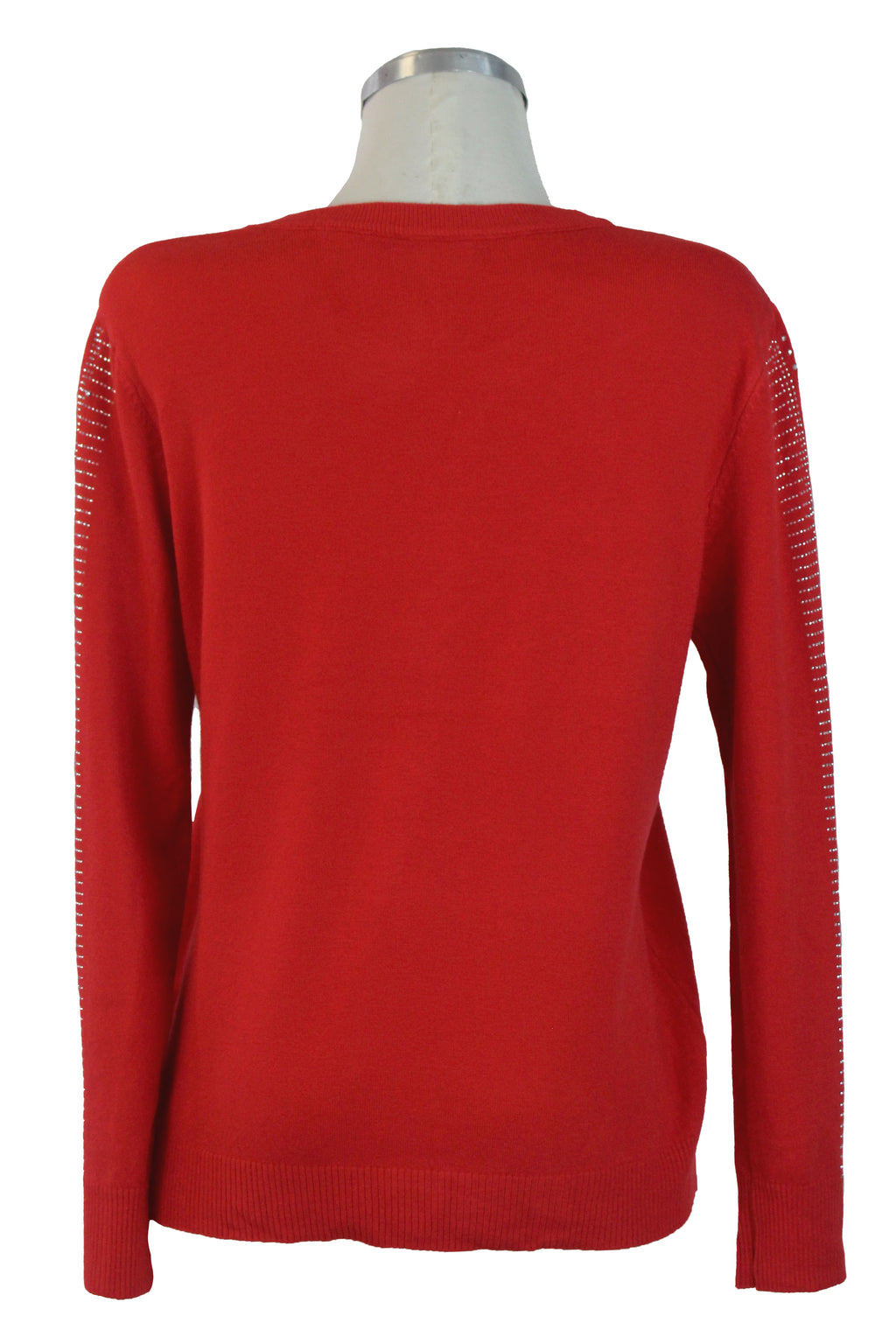 5131 Blusa Cuello Redondo Brillos en Mangas