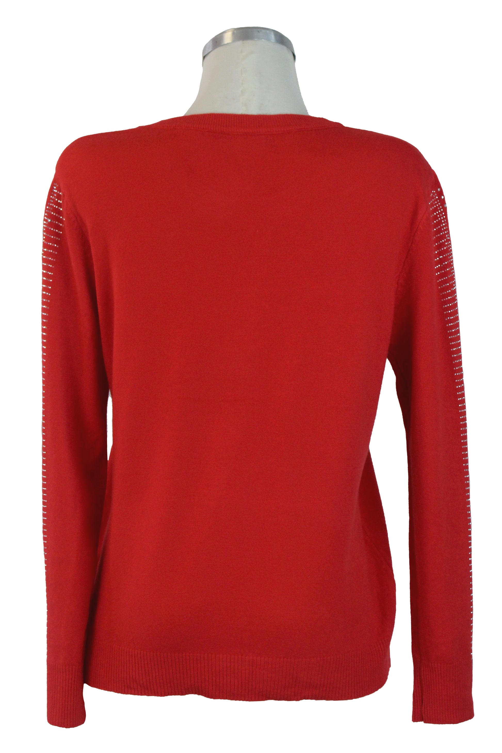 5131 Blusa Cuello Redondo Brillos en Mangas