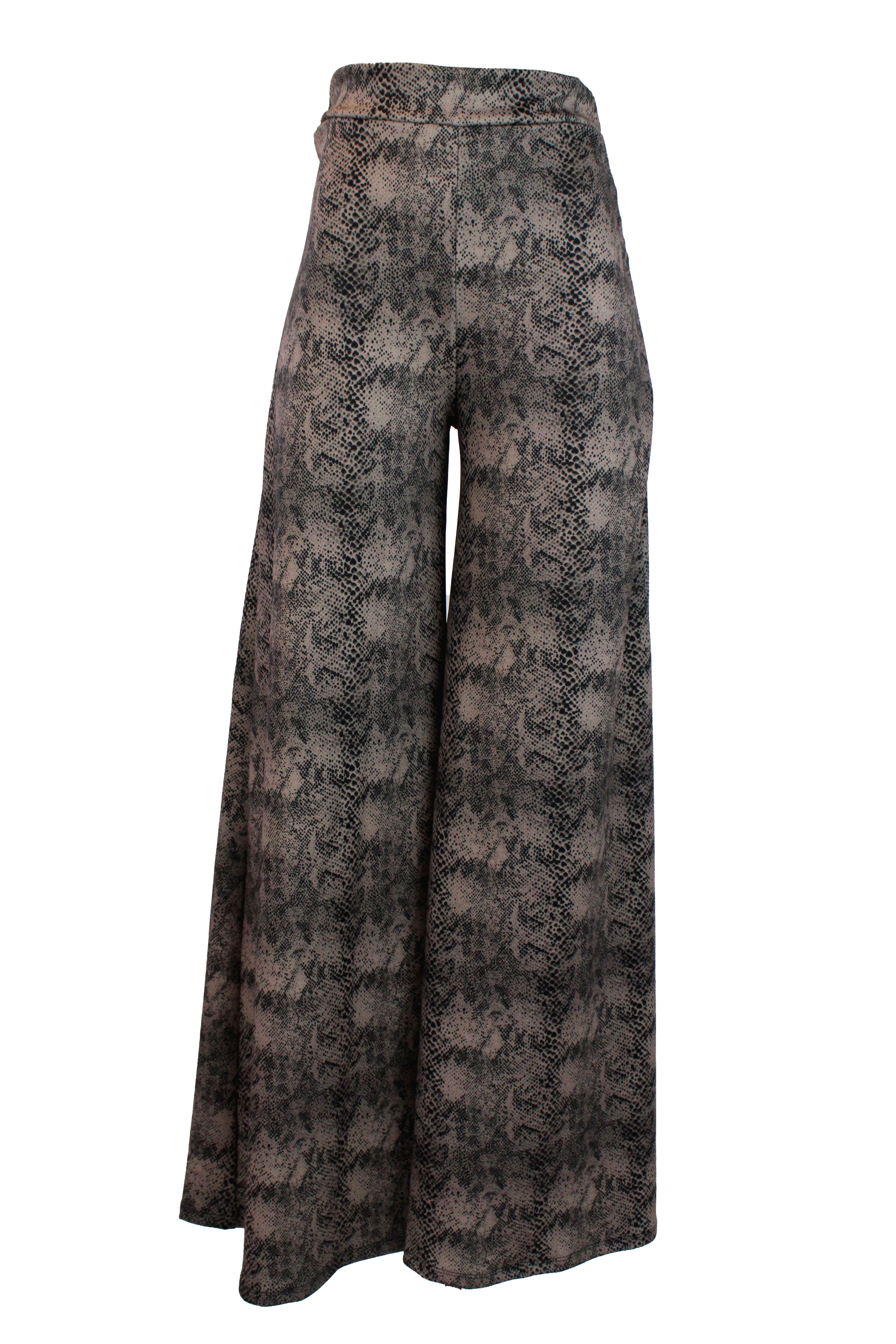 3705CHJ Pantalón Pierna Acampanada Estampado Serpiente