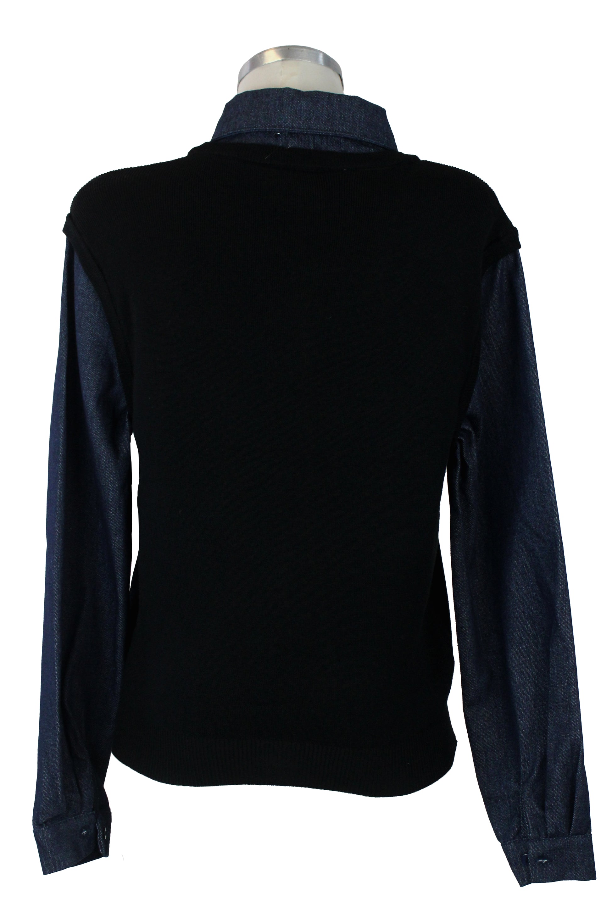 T3365 Suéter de Mezclilla con Chaleco Bordado