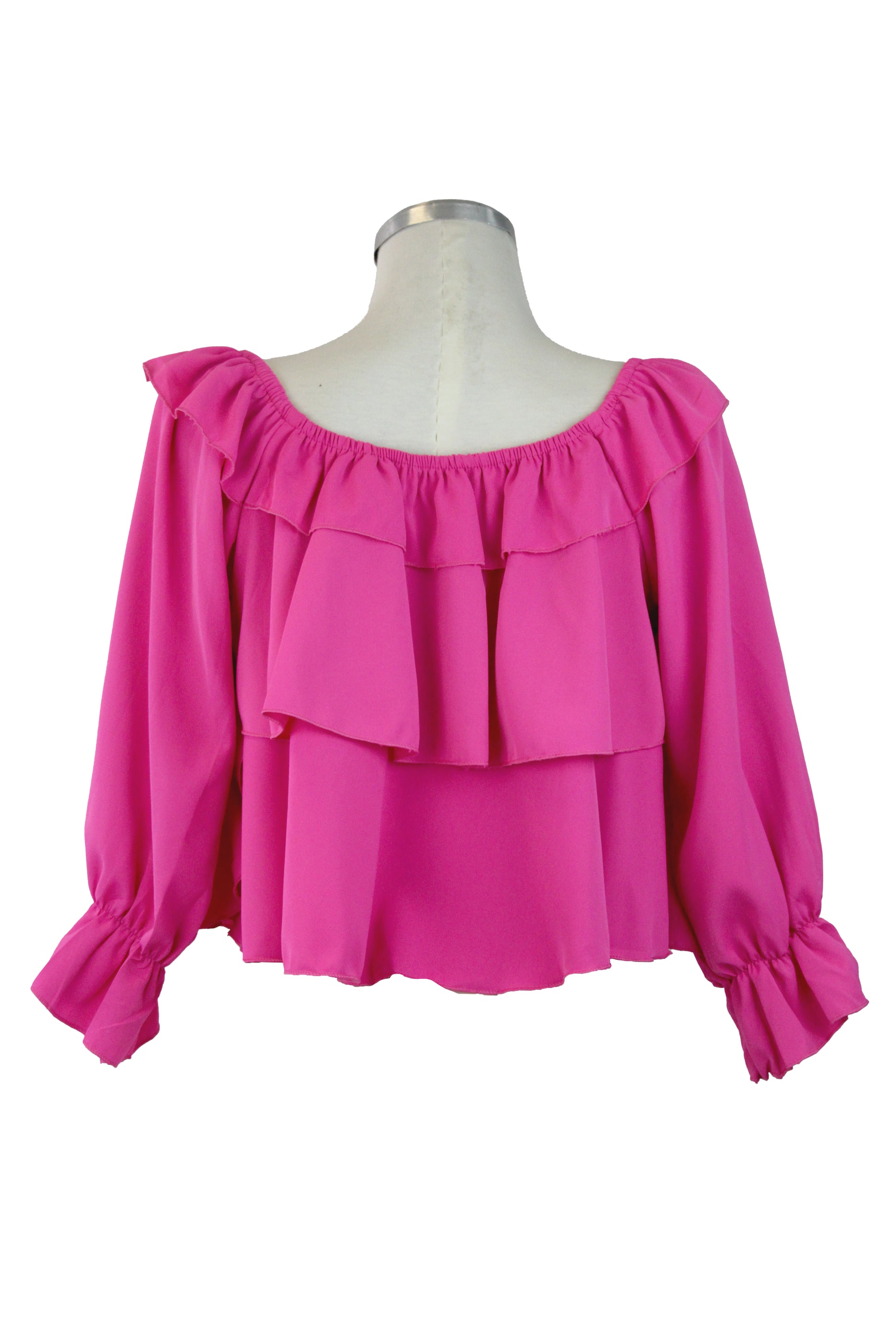 8211 Blusa Hombreras Detalle Flor Color Liso