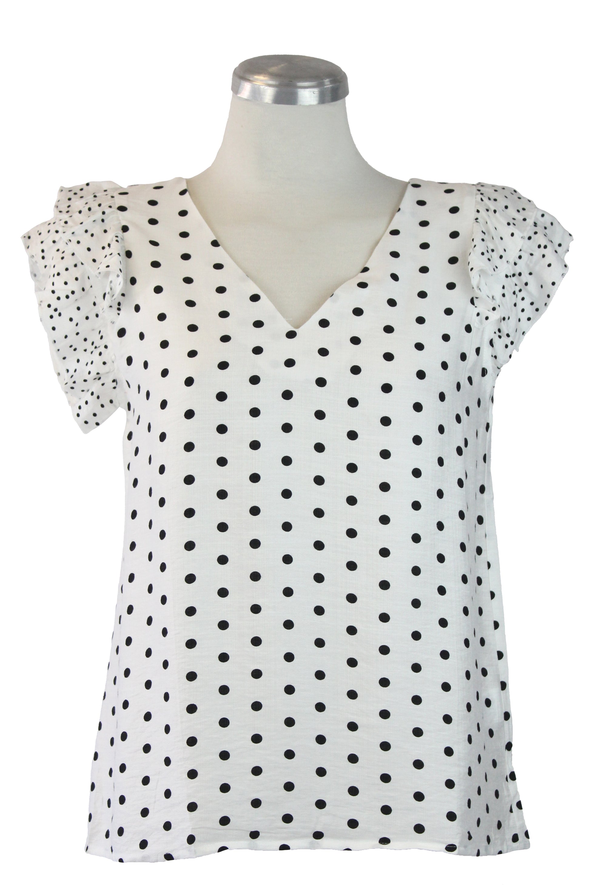 72727 Blusa Cuello V con puntos