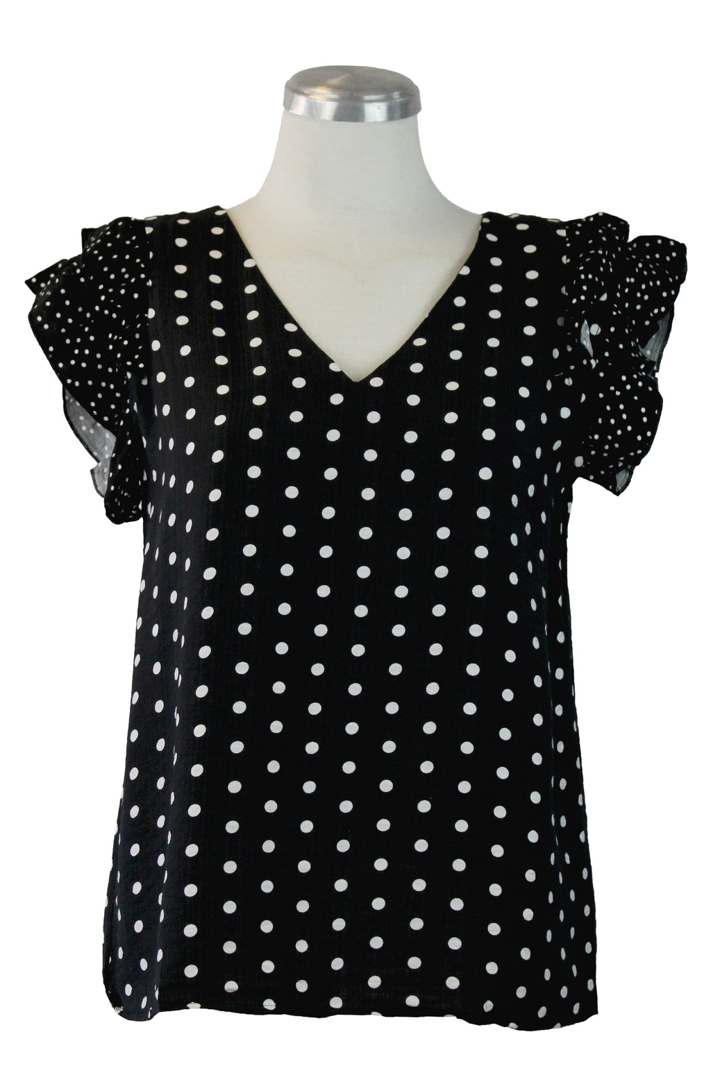 72727 Blusa Cuello V con puntos