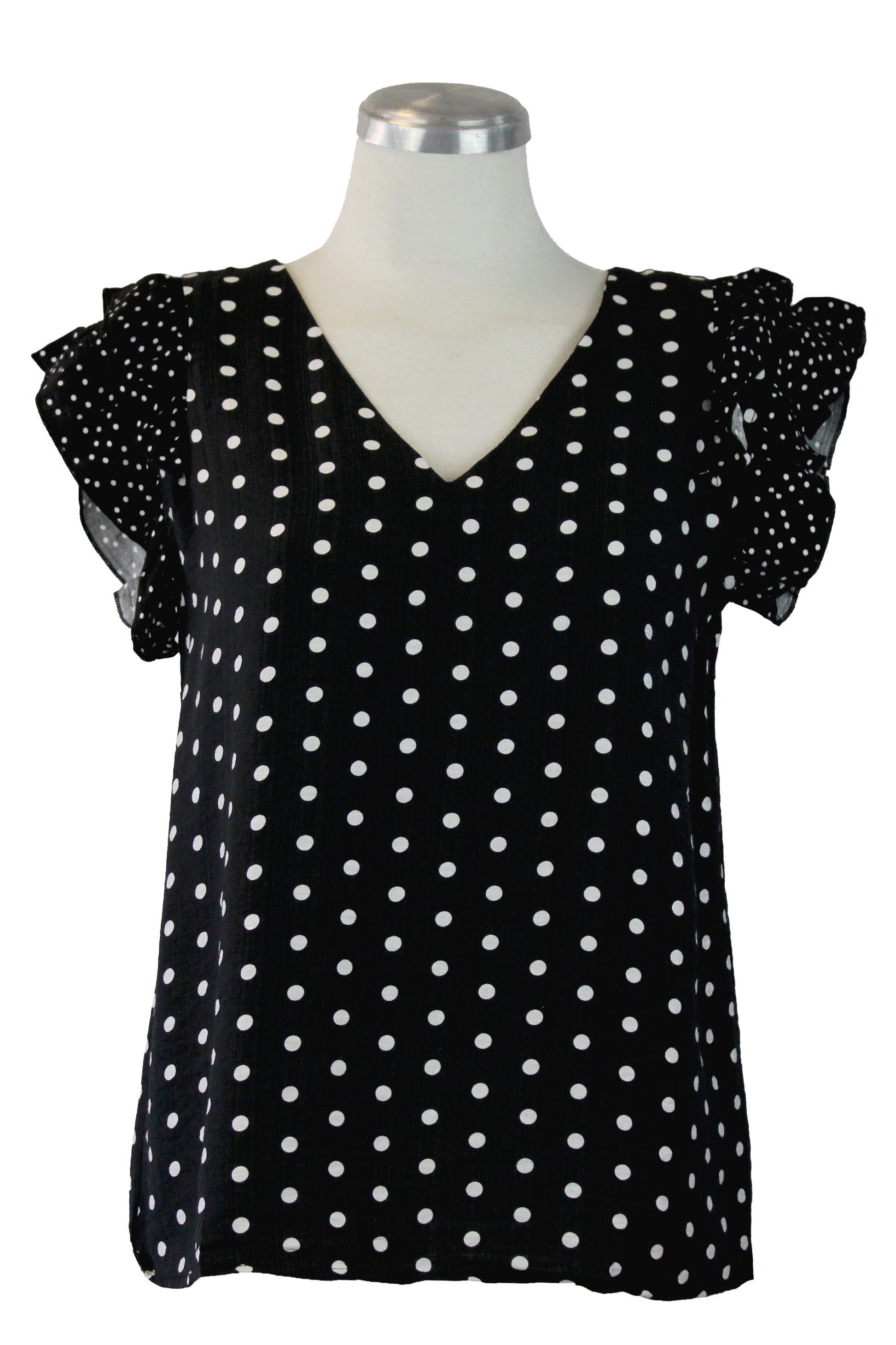 72727 Blusa Cuello V con puntos
