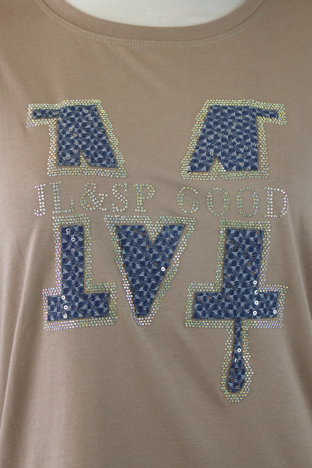 A10602 Blusa M con brillos y lentejuelas