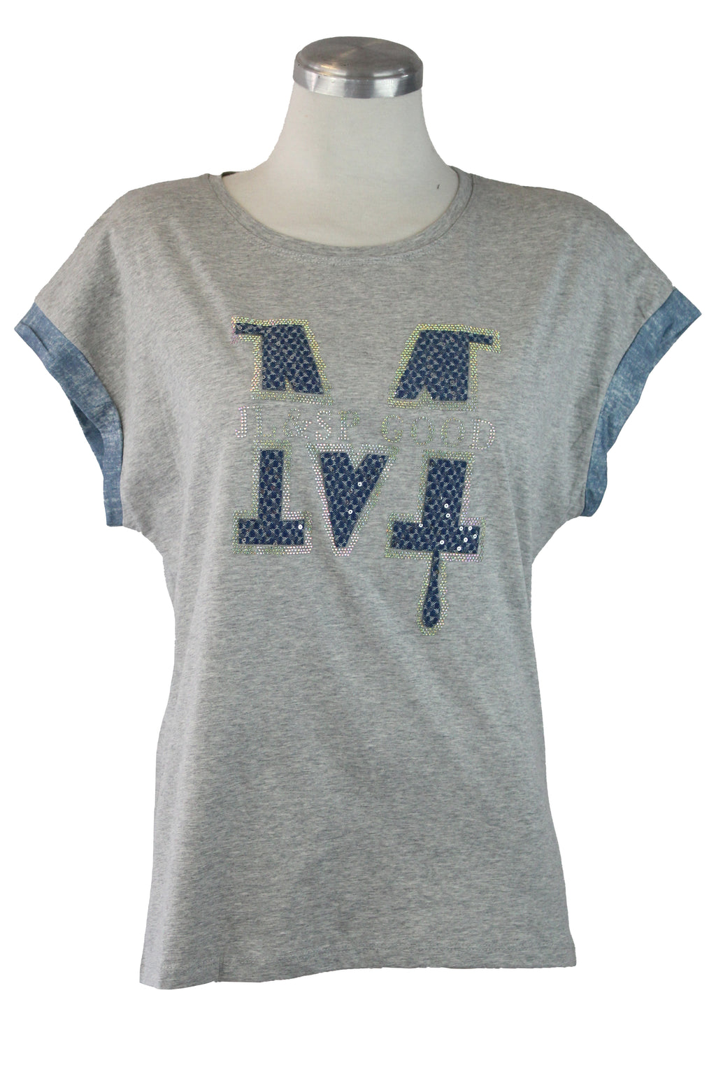 A10602 Blusa M con brillos y lentejuelas