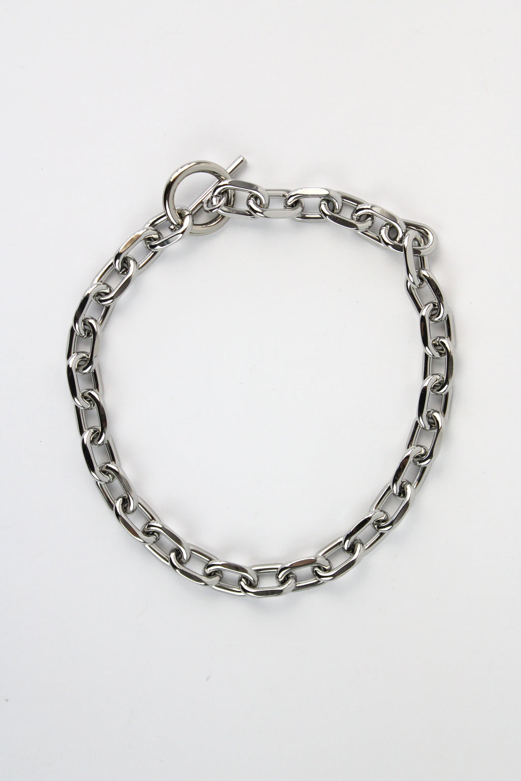 P45738 Collar Eslabon Chunky Ovalos y Salvavidas