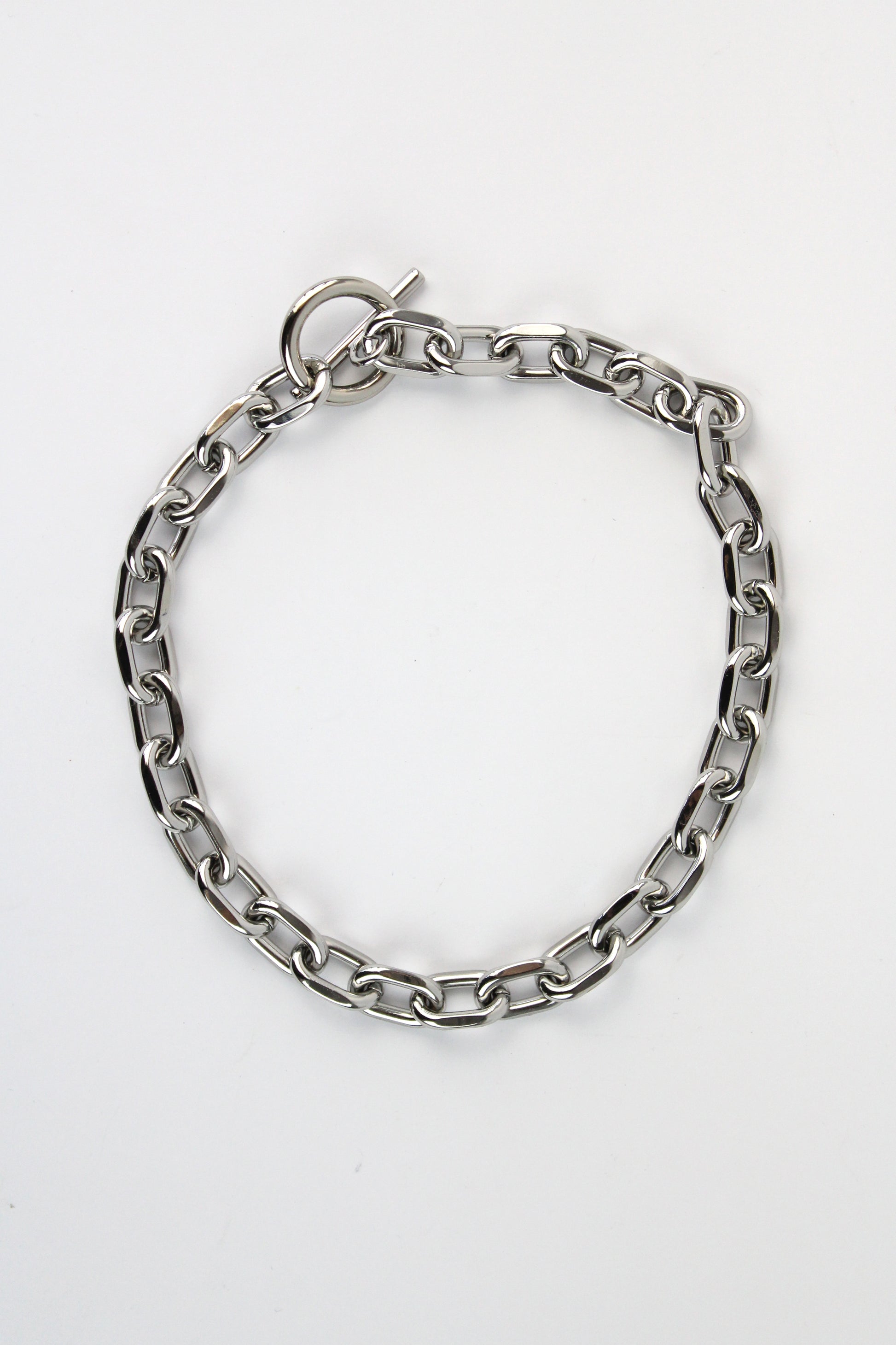 P45738 Collar Eslabon Chunky Ovalos y Salvavidas