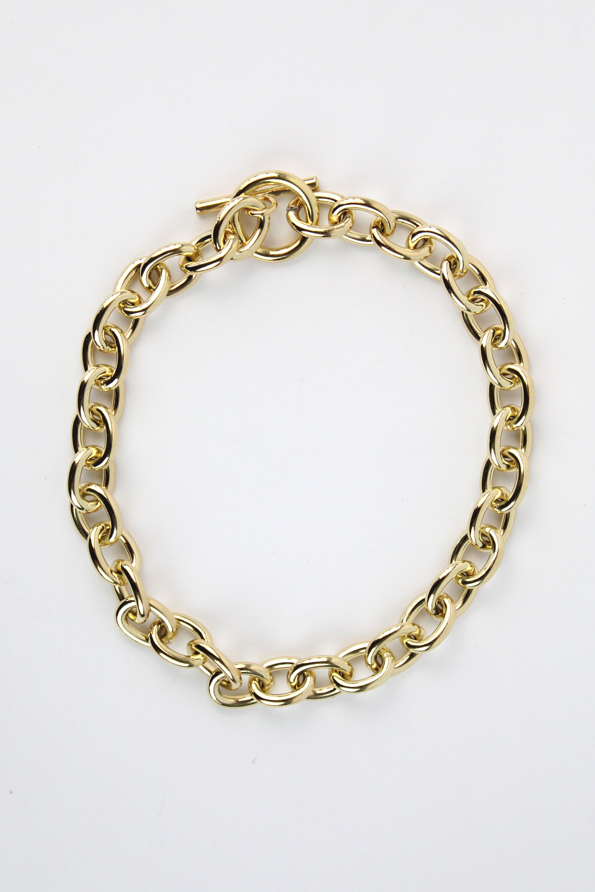 P45738 Collar Eslabon Chunky Ovalos y Salvavidas