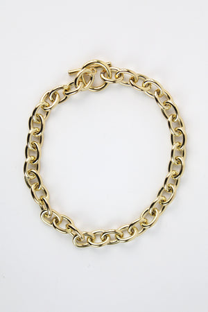 P45738 Collar Eslabon Chunky Ovalos y Salvavidas