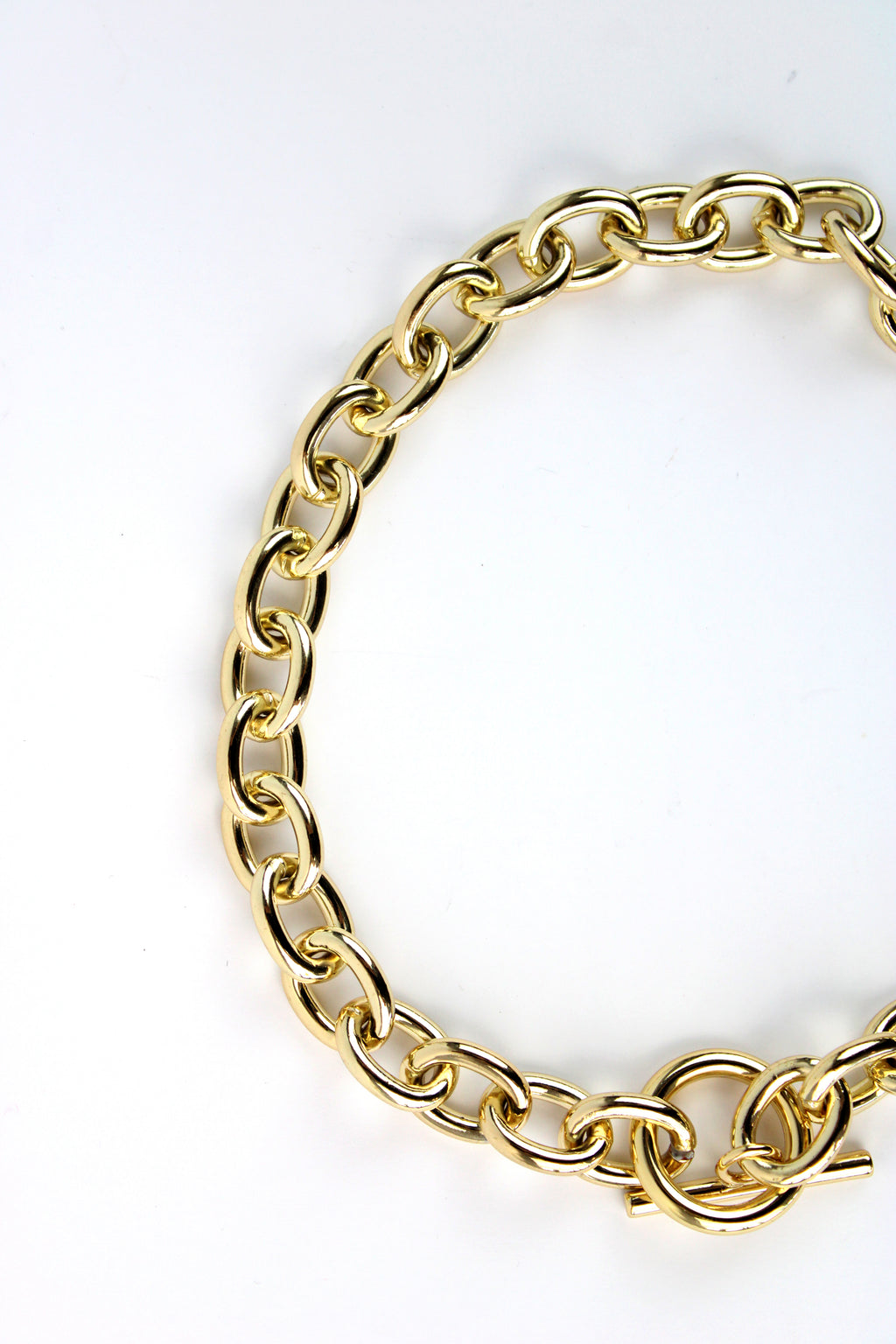 P45738 Collar Eslabon Chunky Ovalos y Salvavidas
