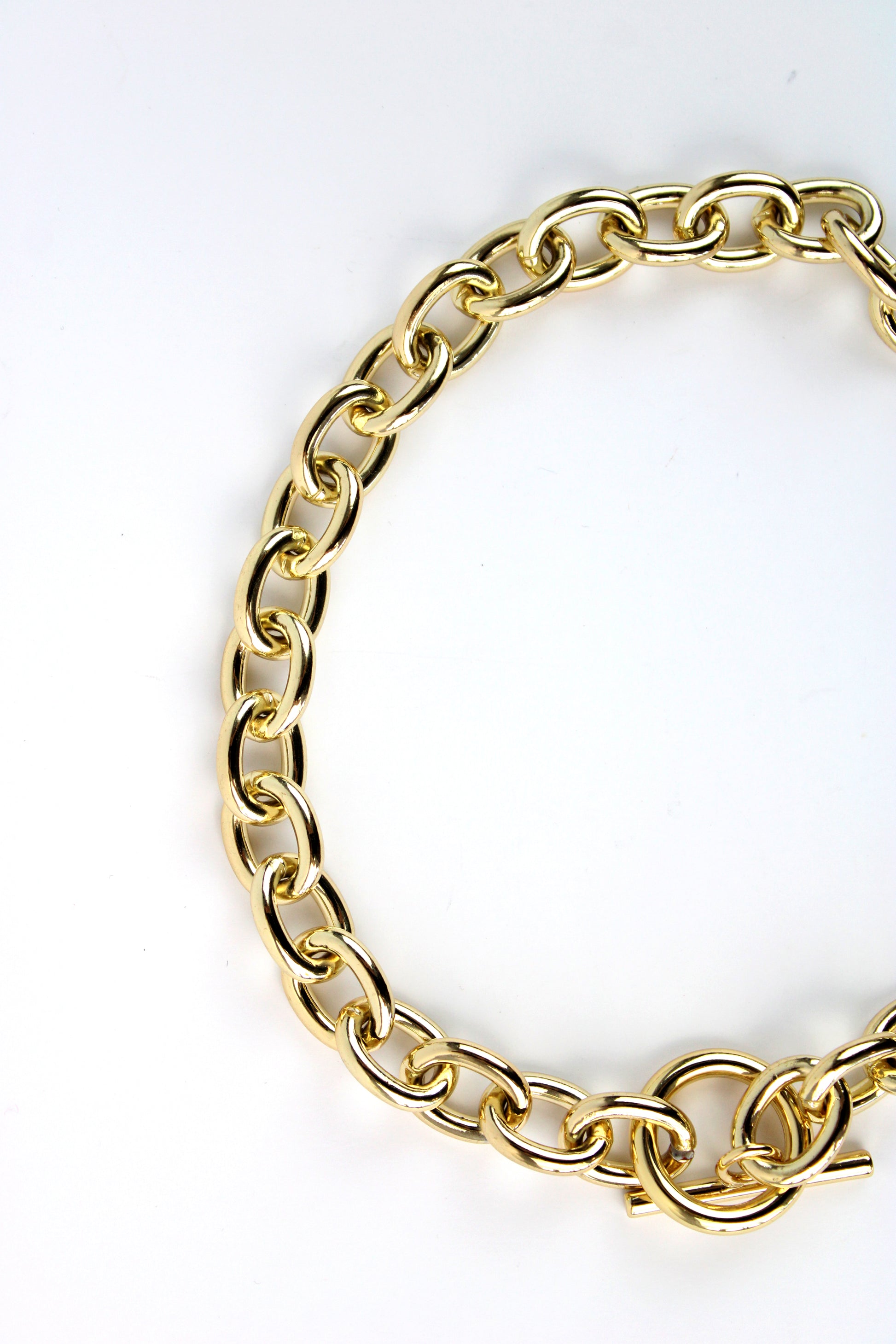 P45738 Collar Eslabon Chunky Ovalos y Salvavidas