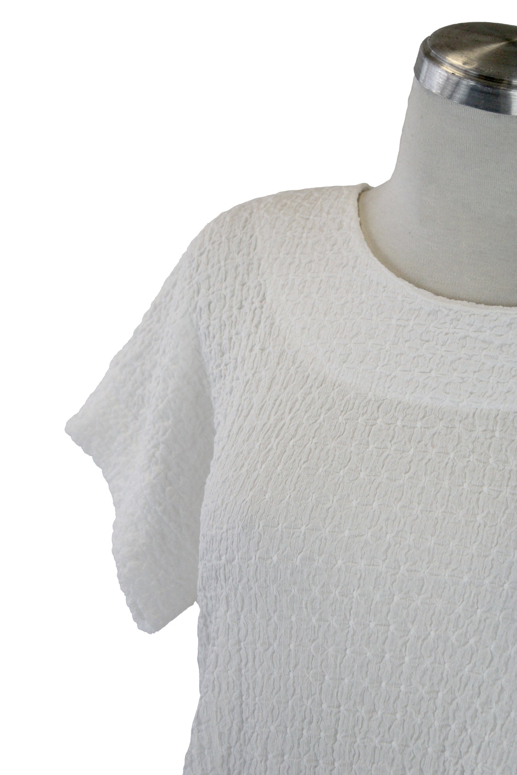 M2364 Blusa Corrugada cuello Redondo con Zipper