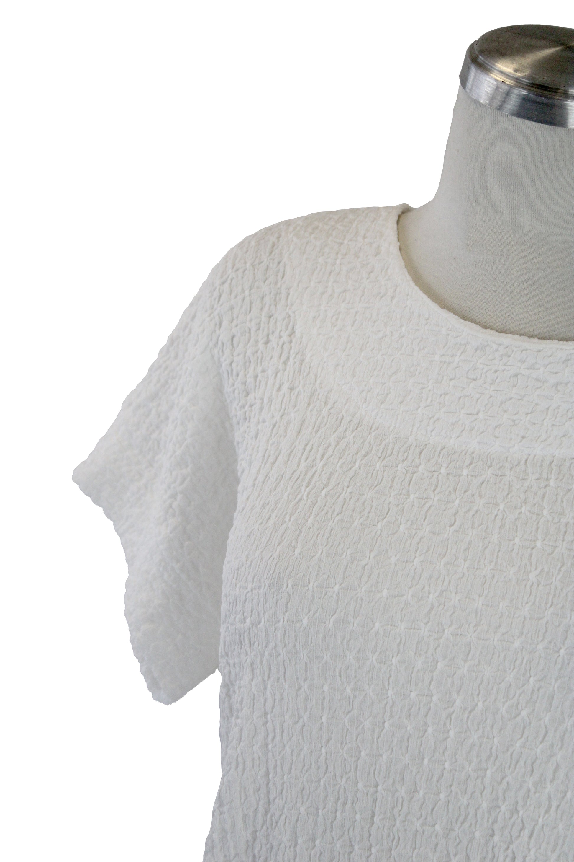M2364 Blusa Corrugada cuello Redondo con Zipper