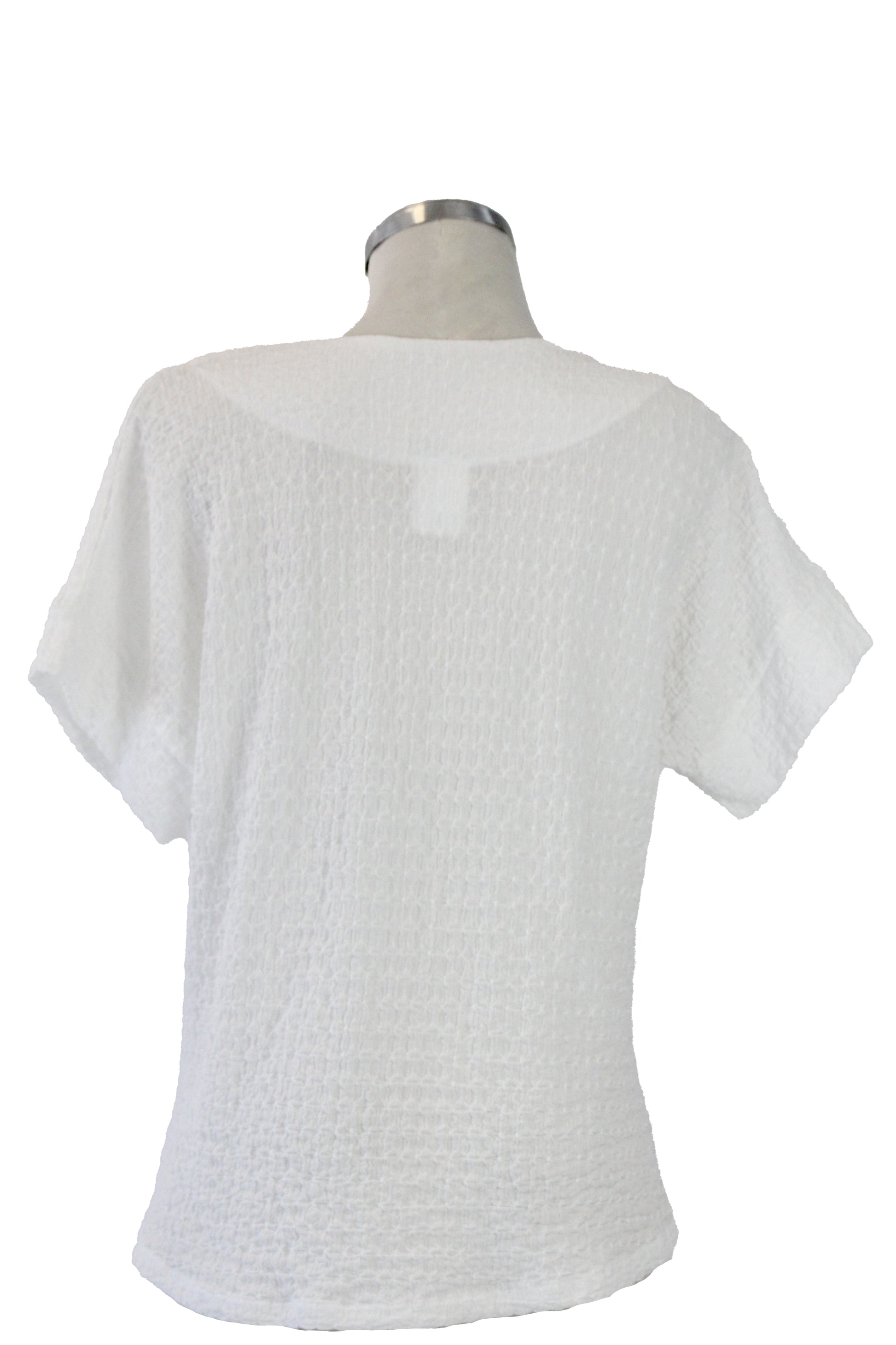 M2364 Blusa Corrugada cuello Redondo con Zipper
