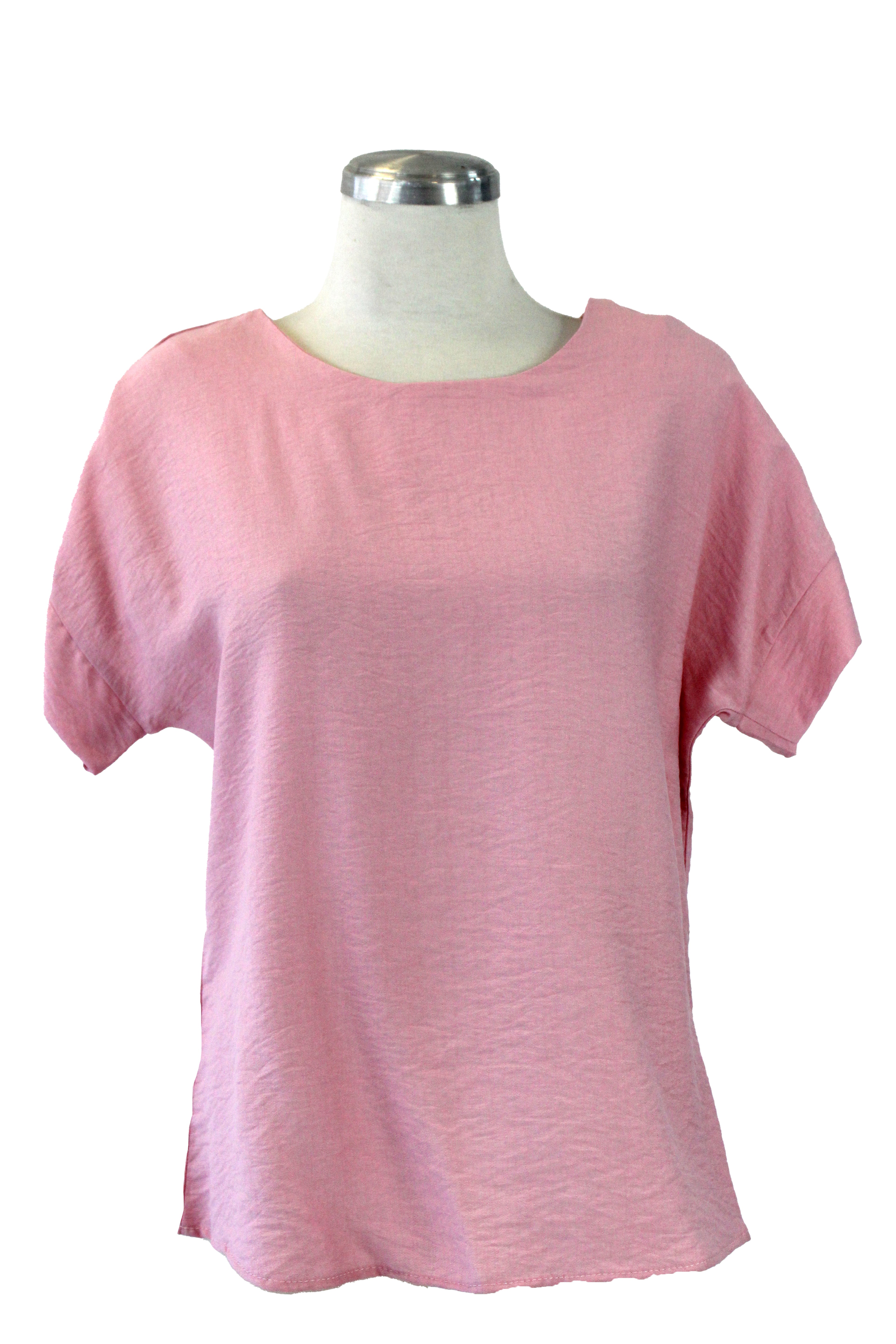 70 Blusa Lisa Con Manga Redoblada