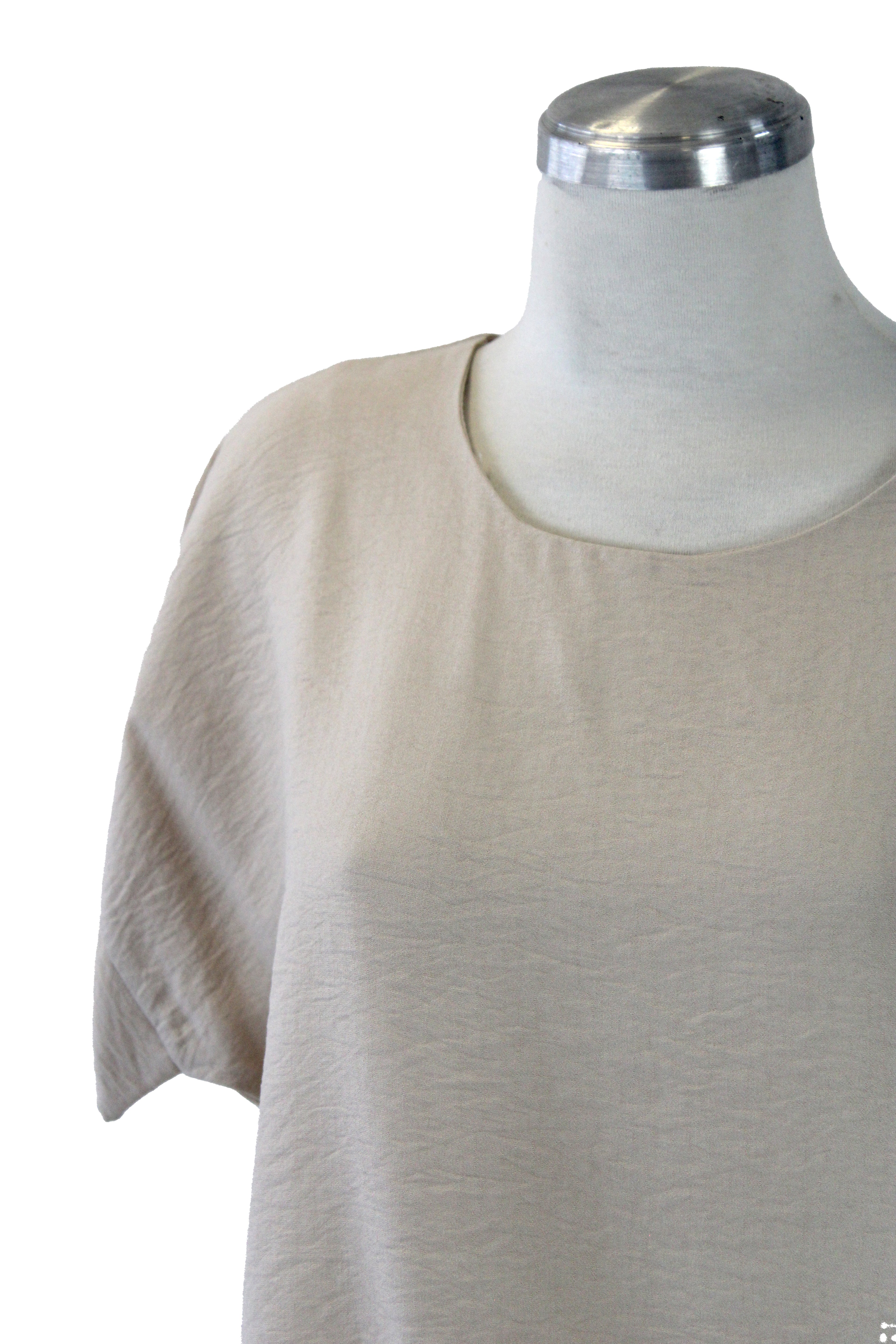 70 Blusa Lisa Con Manga Redoblada