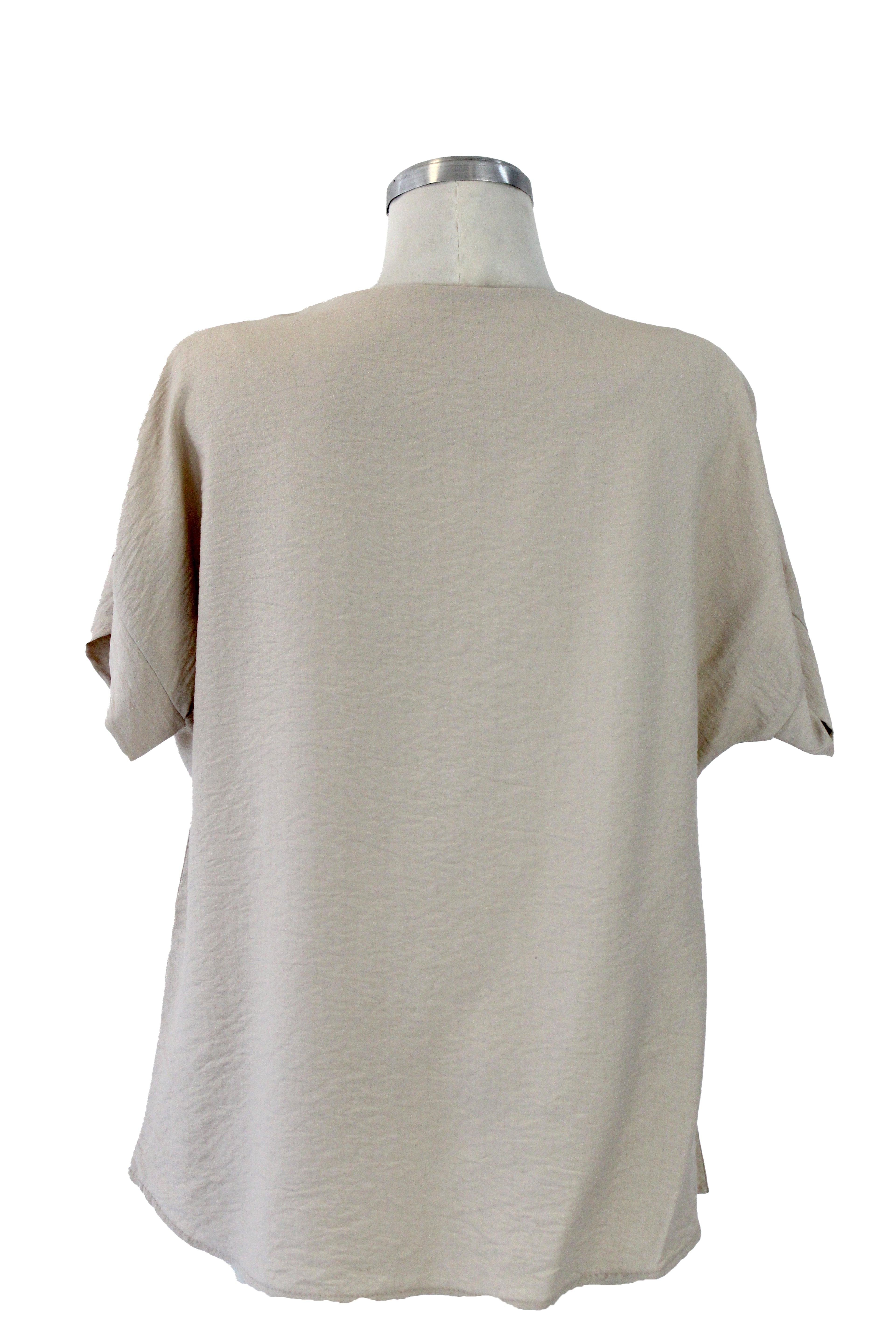 70 Blusa Lisa Con Manga Redoblada