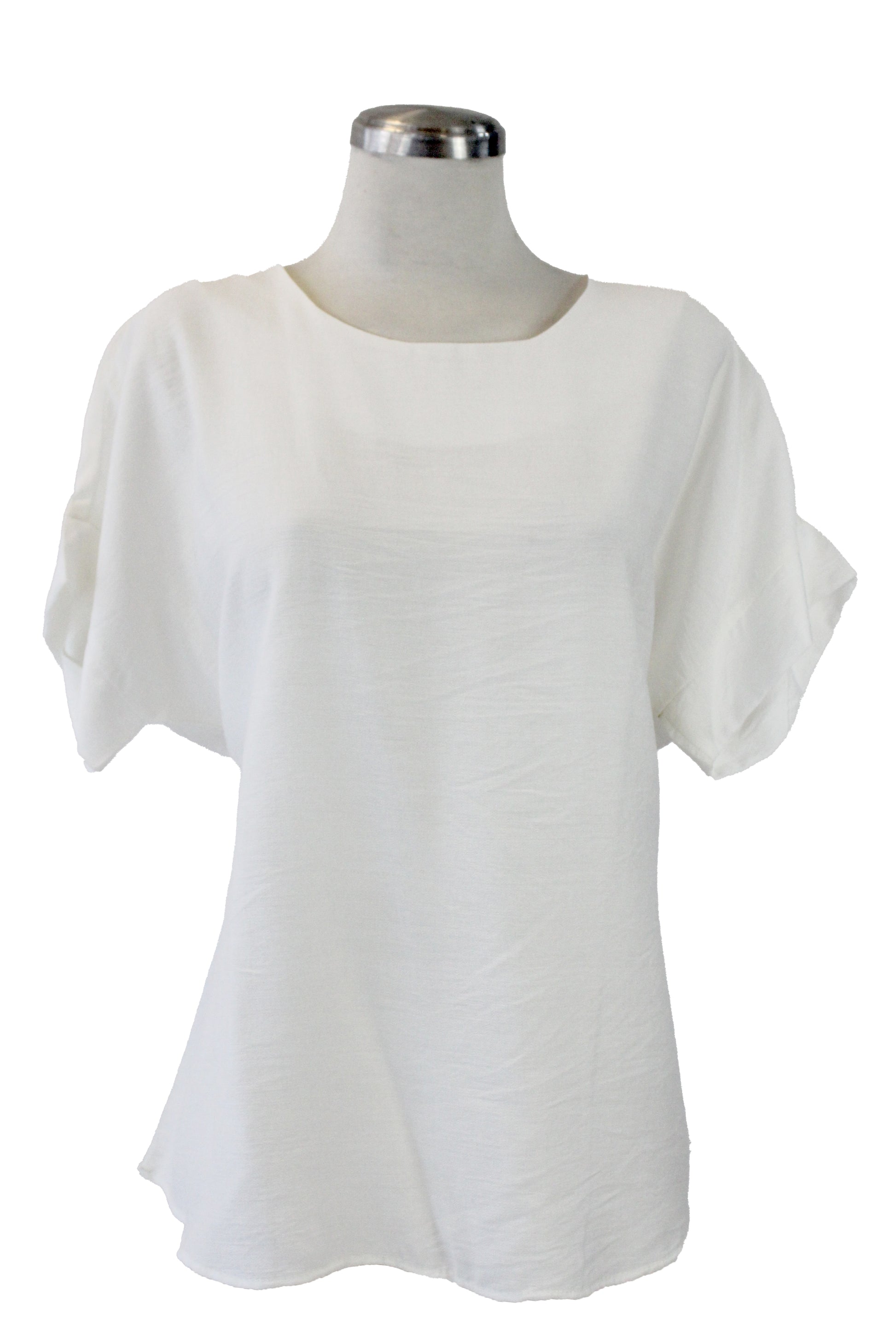 70 Blusa Lisa Con Manga Redoblada