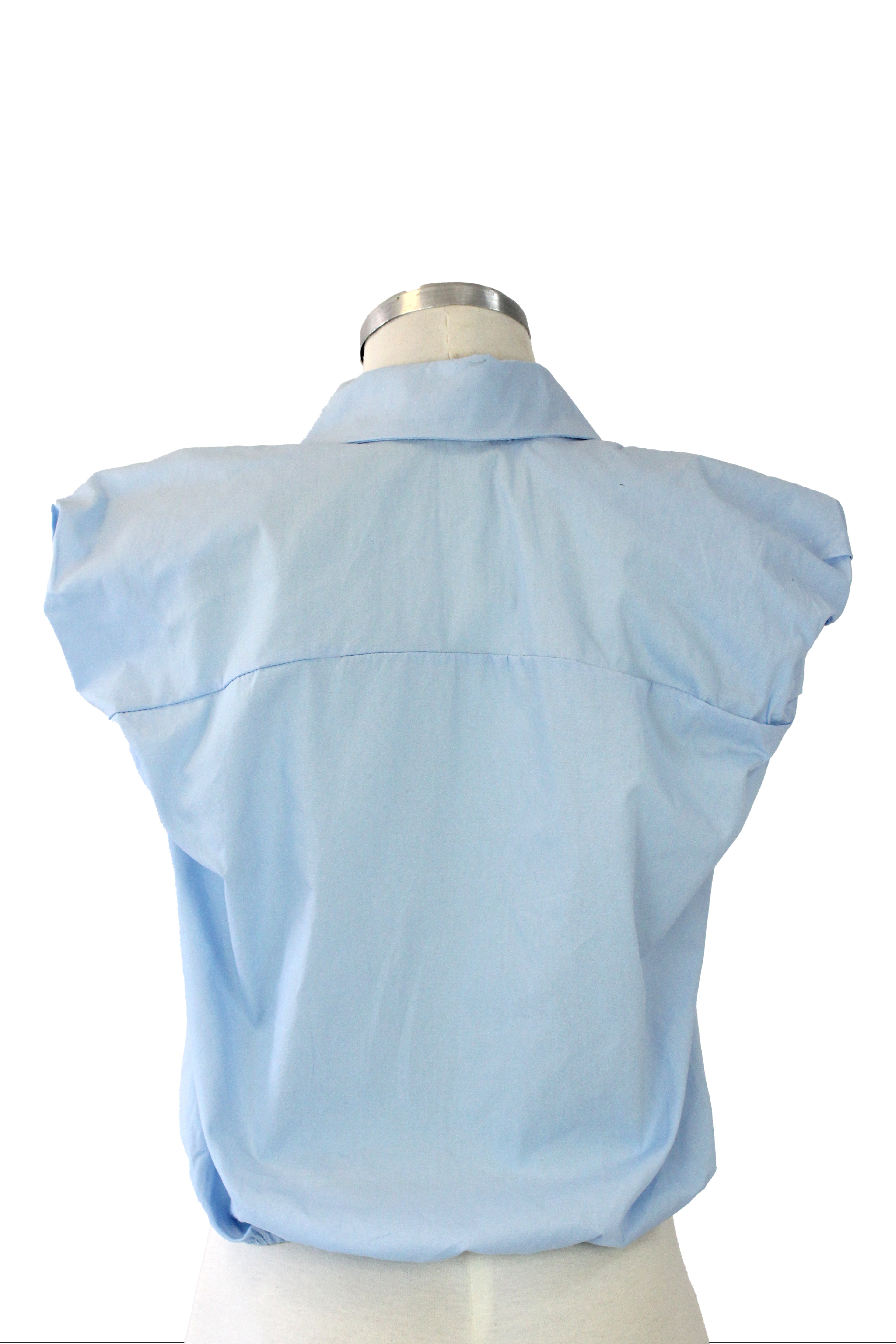 G250910J Camisa Sin Manga Botones de Tela Flor