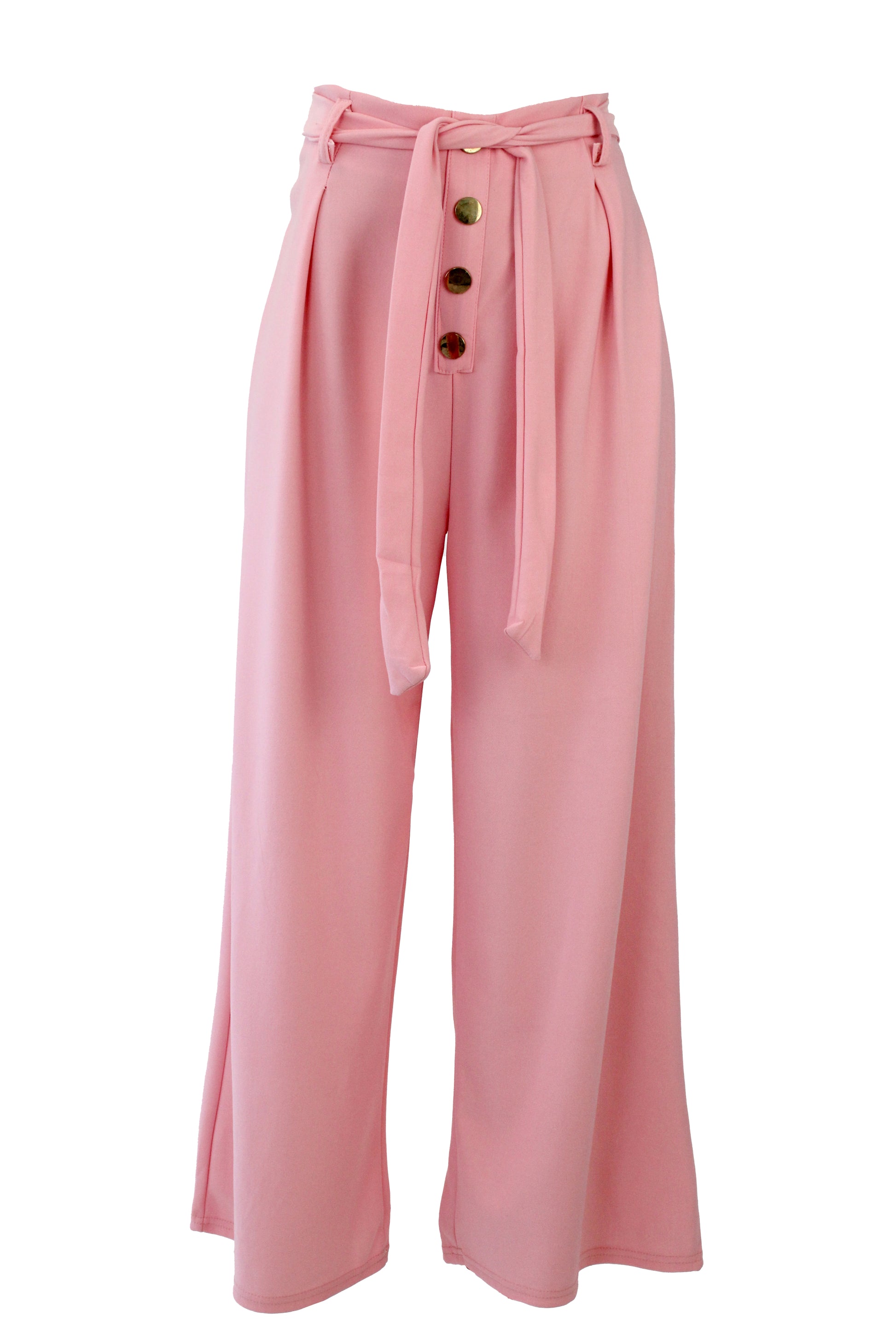 JJJP23 Pantalón Elástico Abotonado Dorado