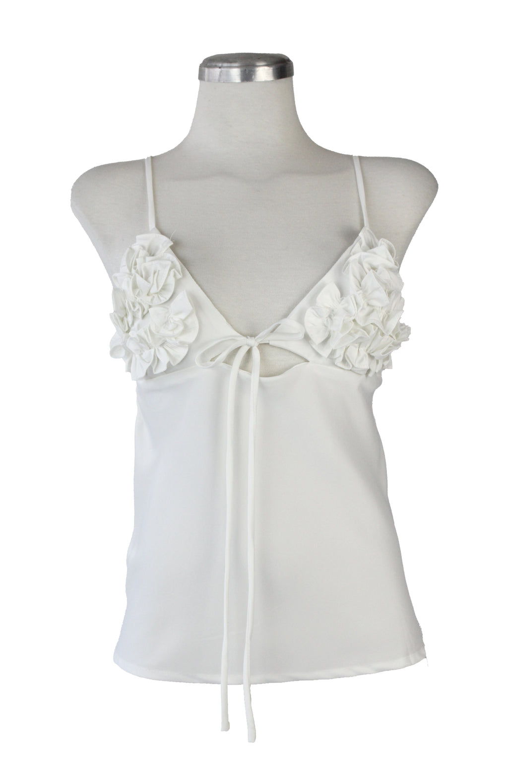 M2531 Blusa De Tirantes Con Olán en Copa