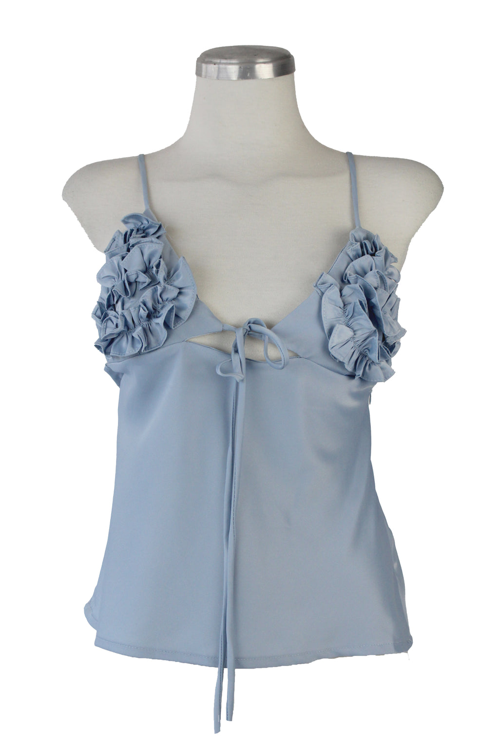 M2531 Blusa De Tirantes Con Olán en Copa