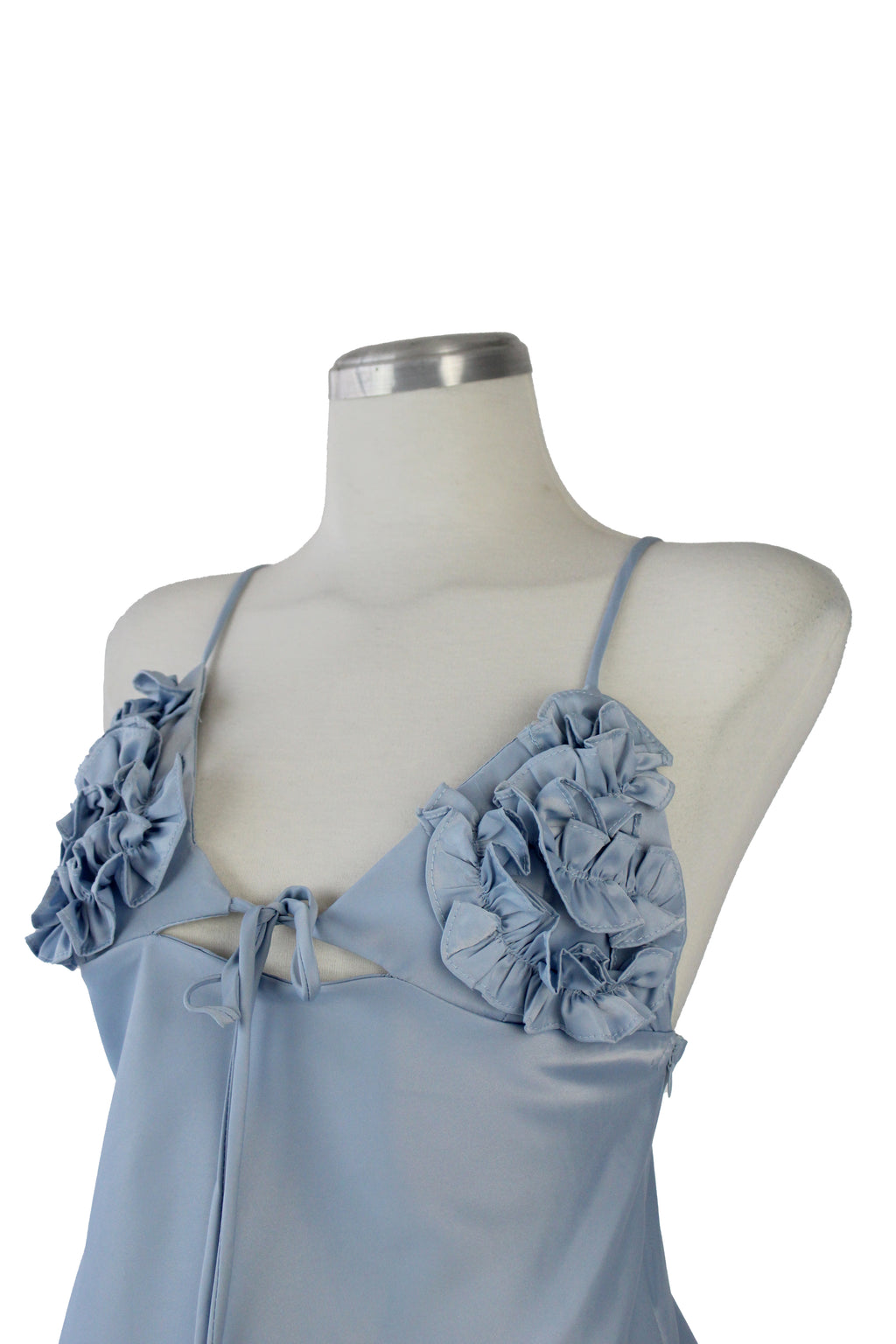 M2531 Blusa De Tirantes Con Olán en Copa