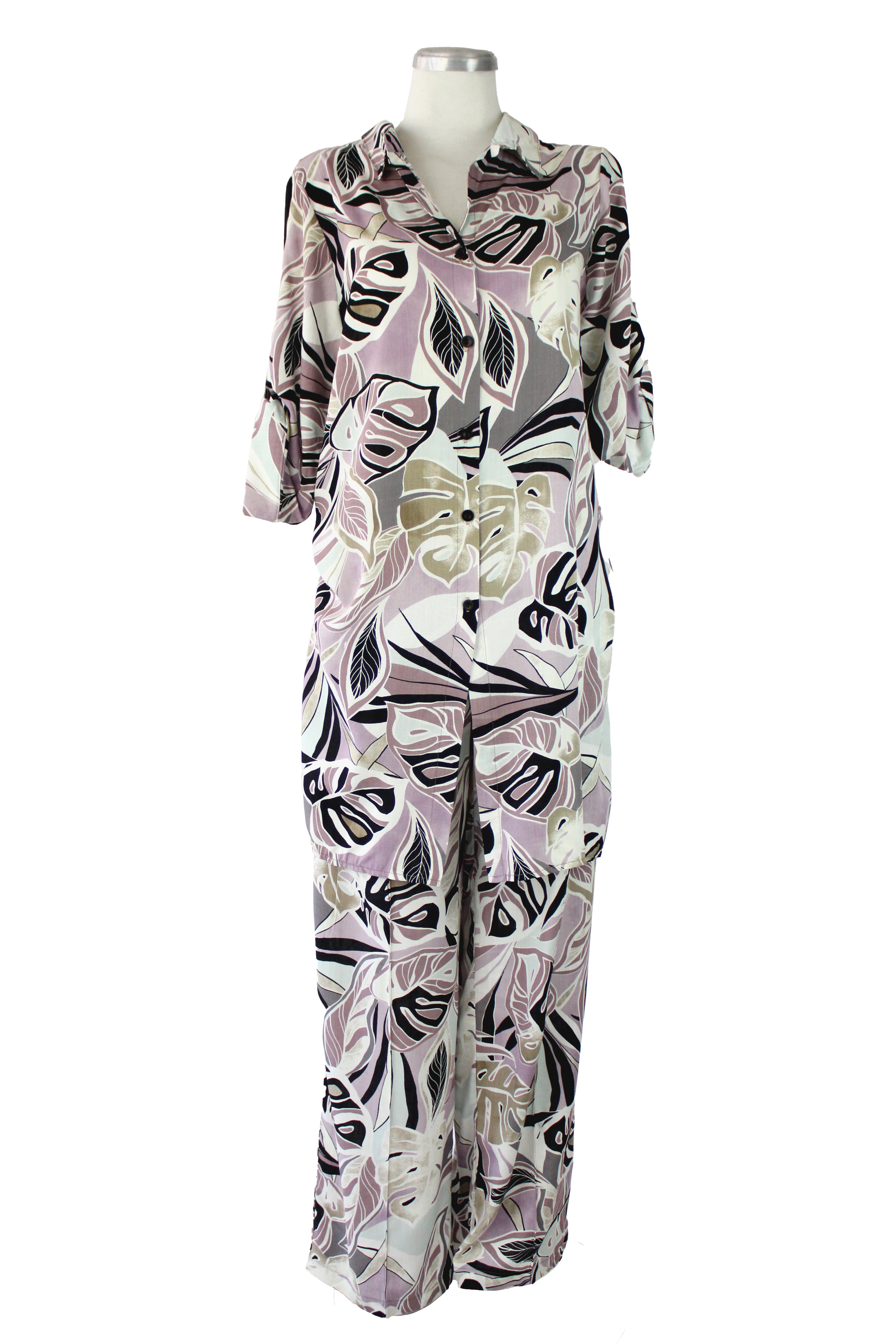 12526 Conjunto Blusón Largo C/Pantalón Estampados Varios