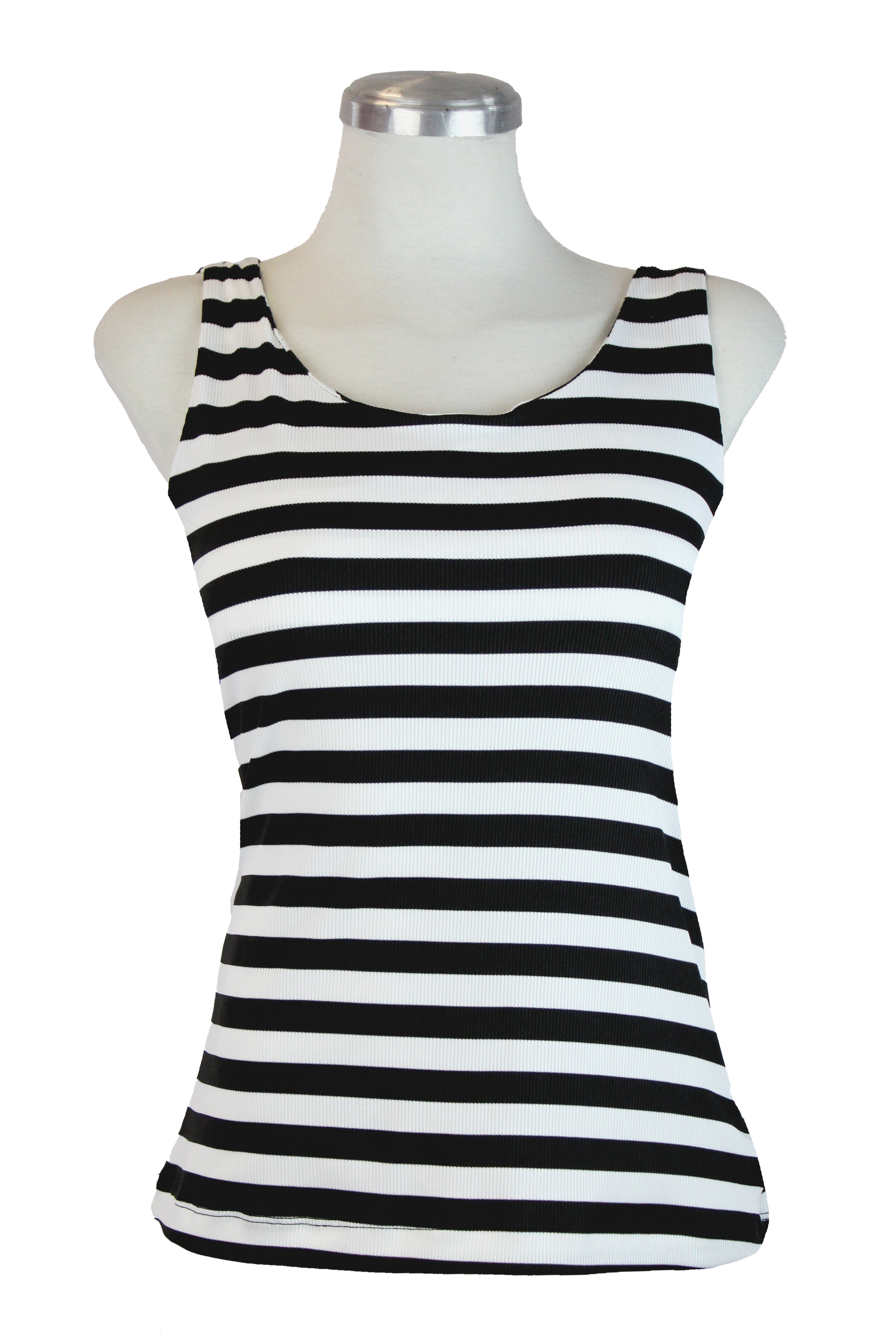 2442 Blusa Cuello Redondo Rayada