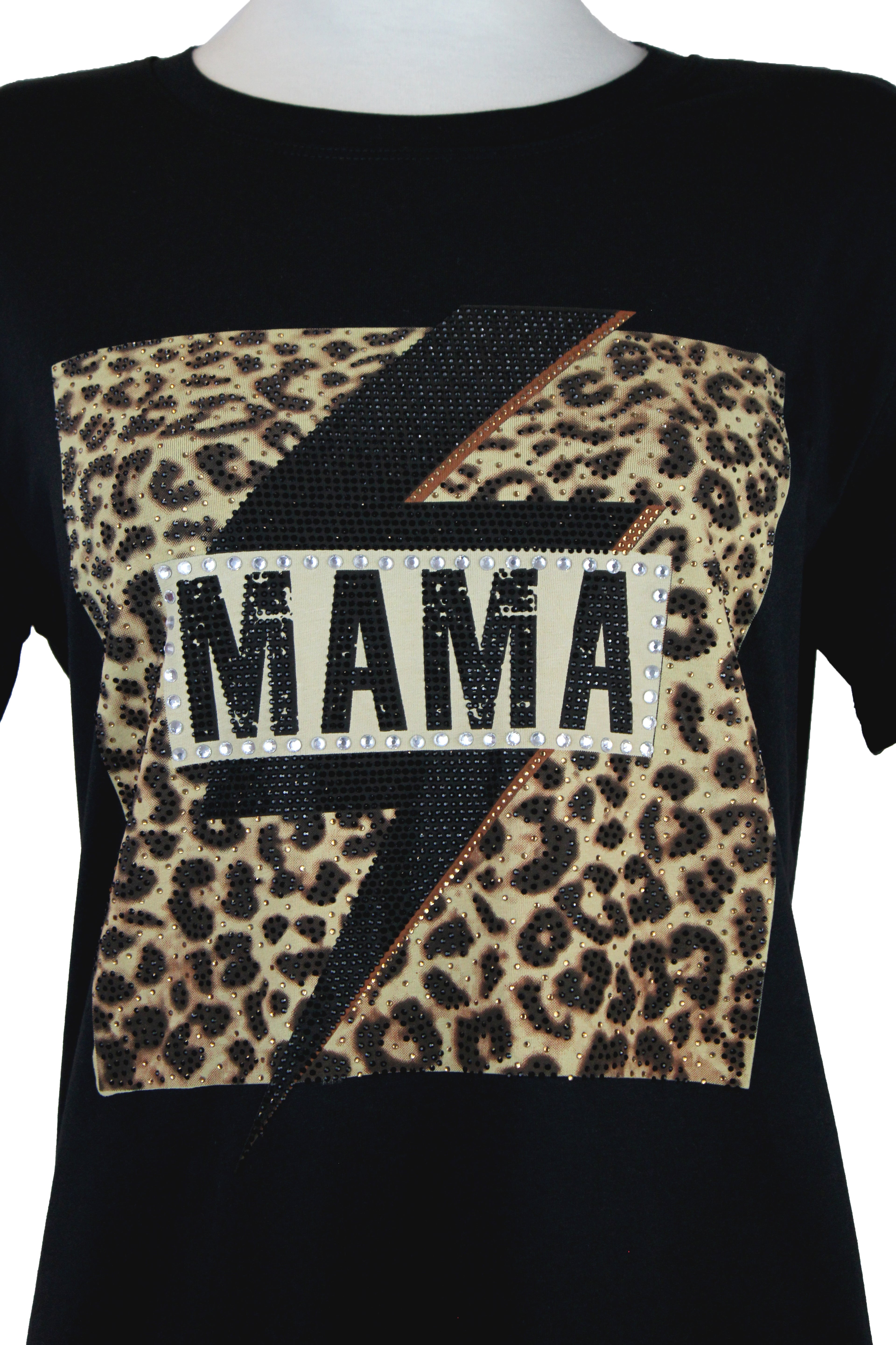 M90061 Blusa Con Estampado "Mamá" Animal Print