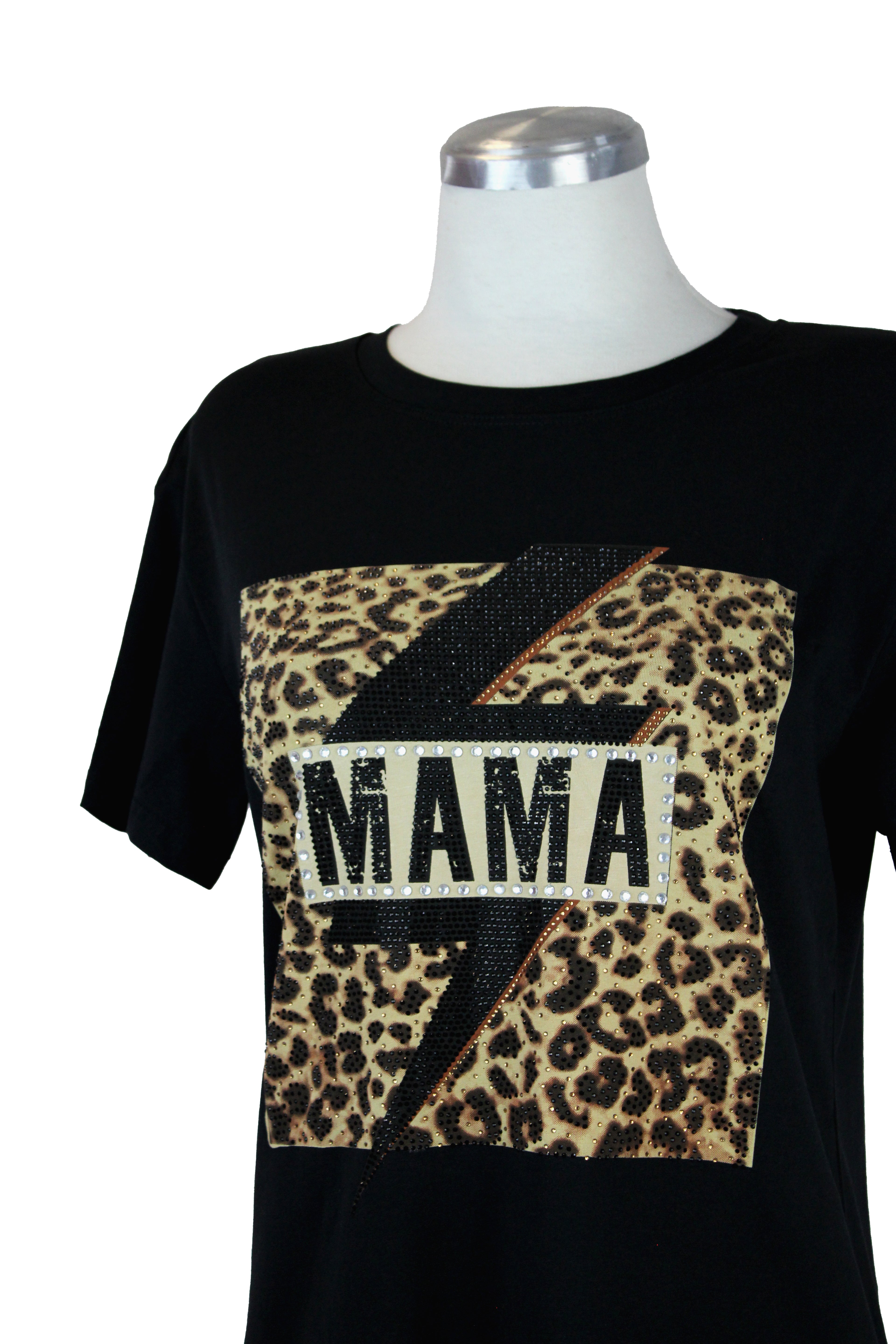 M90061 Blusa Con Estampado "Mamá" Animal Print