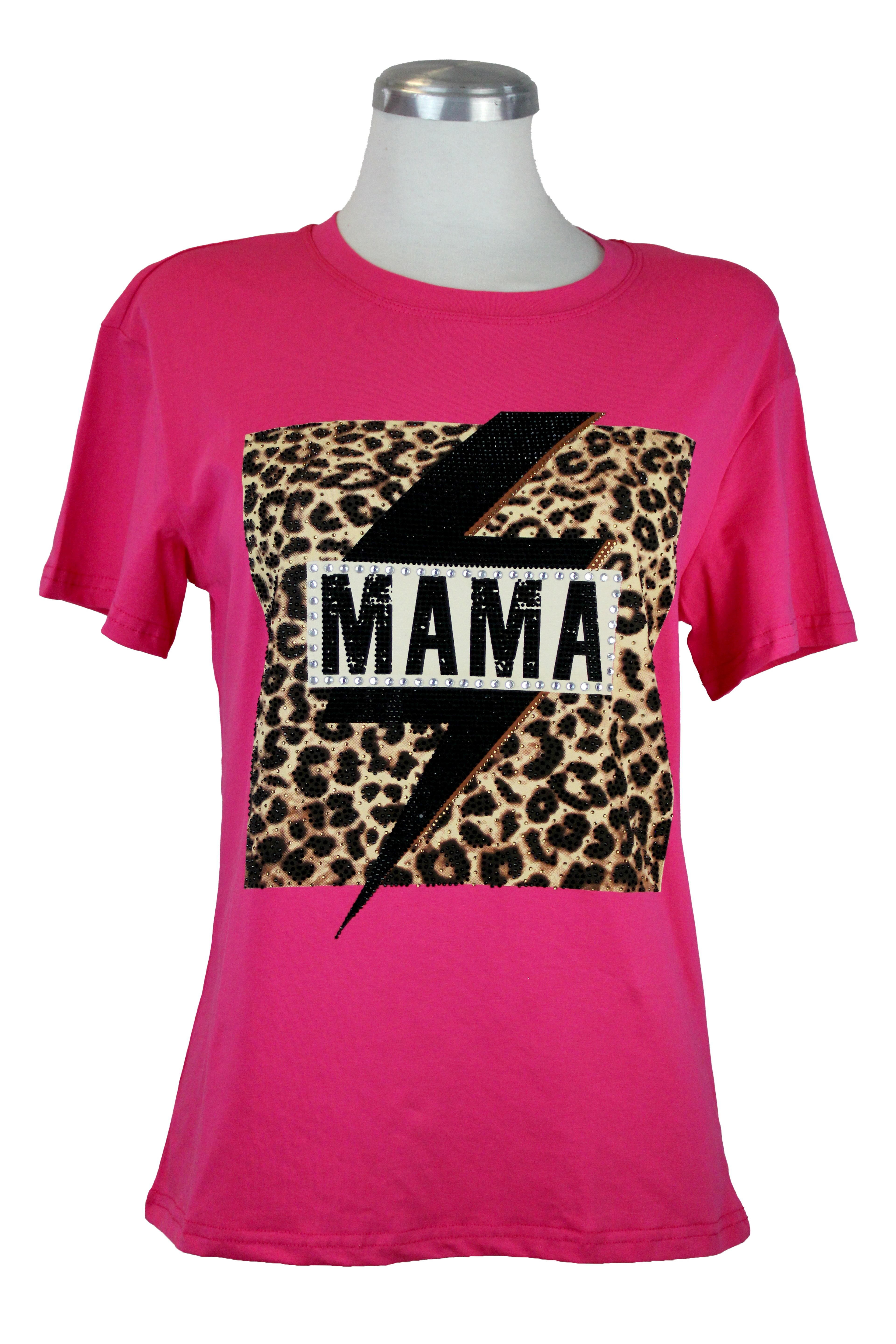M90061 Blusa Con Estampado "Mamá" Animal Print