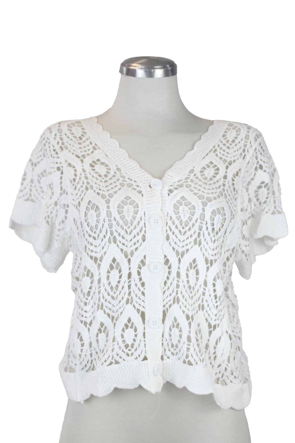 R7827 Blusa Con Cuello V Tejido