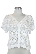 R7827 Blusa Con Cuello V Tejido