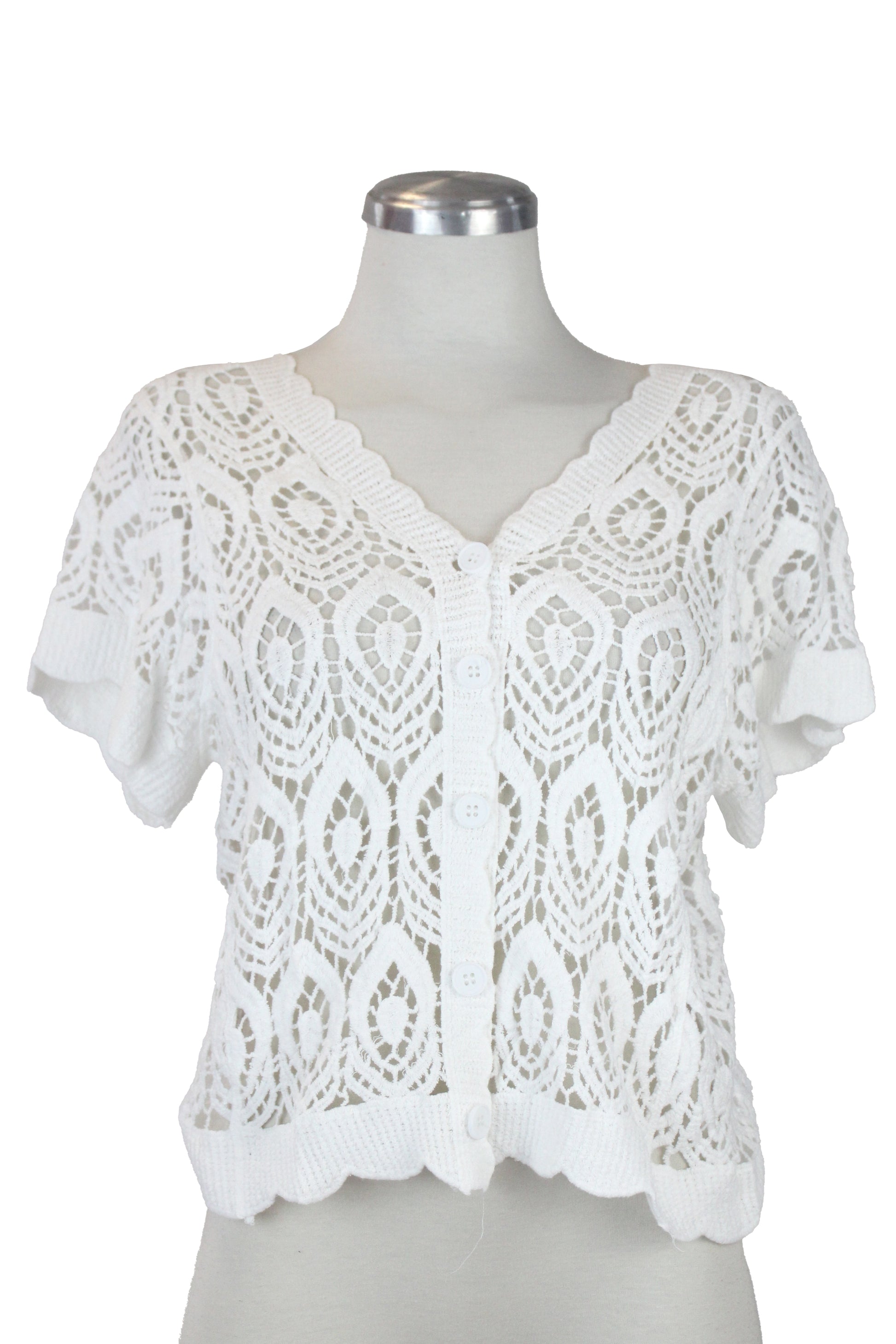 R7827 Blusa Con Cuello V Tejido