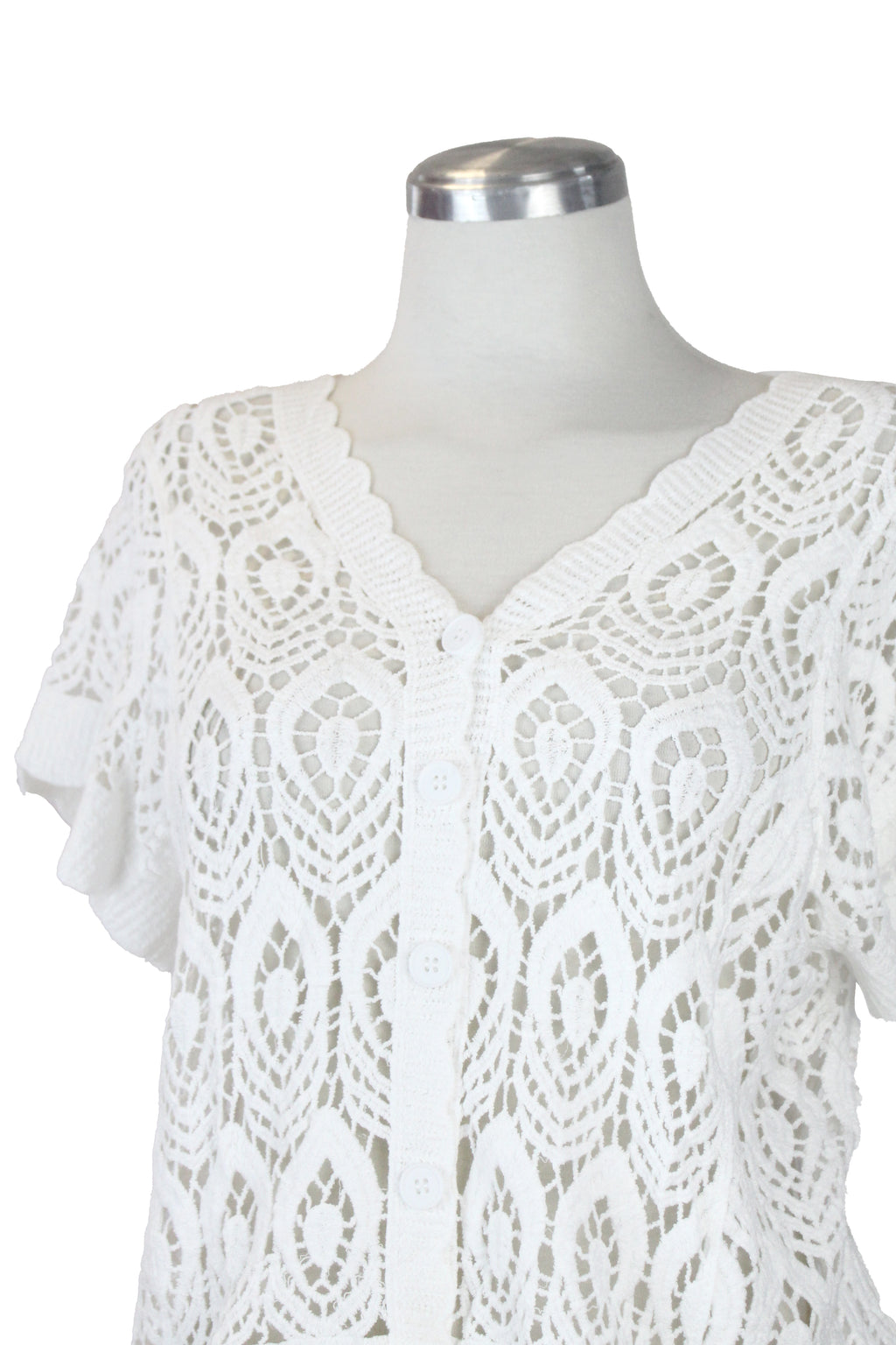 R7827 Blusa Con Cuello V Tejido