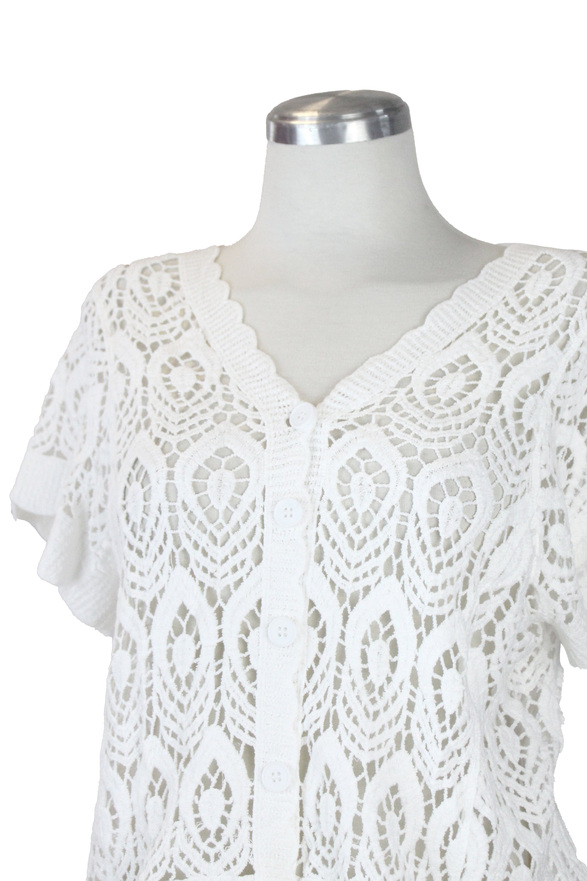 R7827 Blusa Con Cuello V Tejido