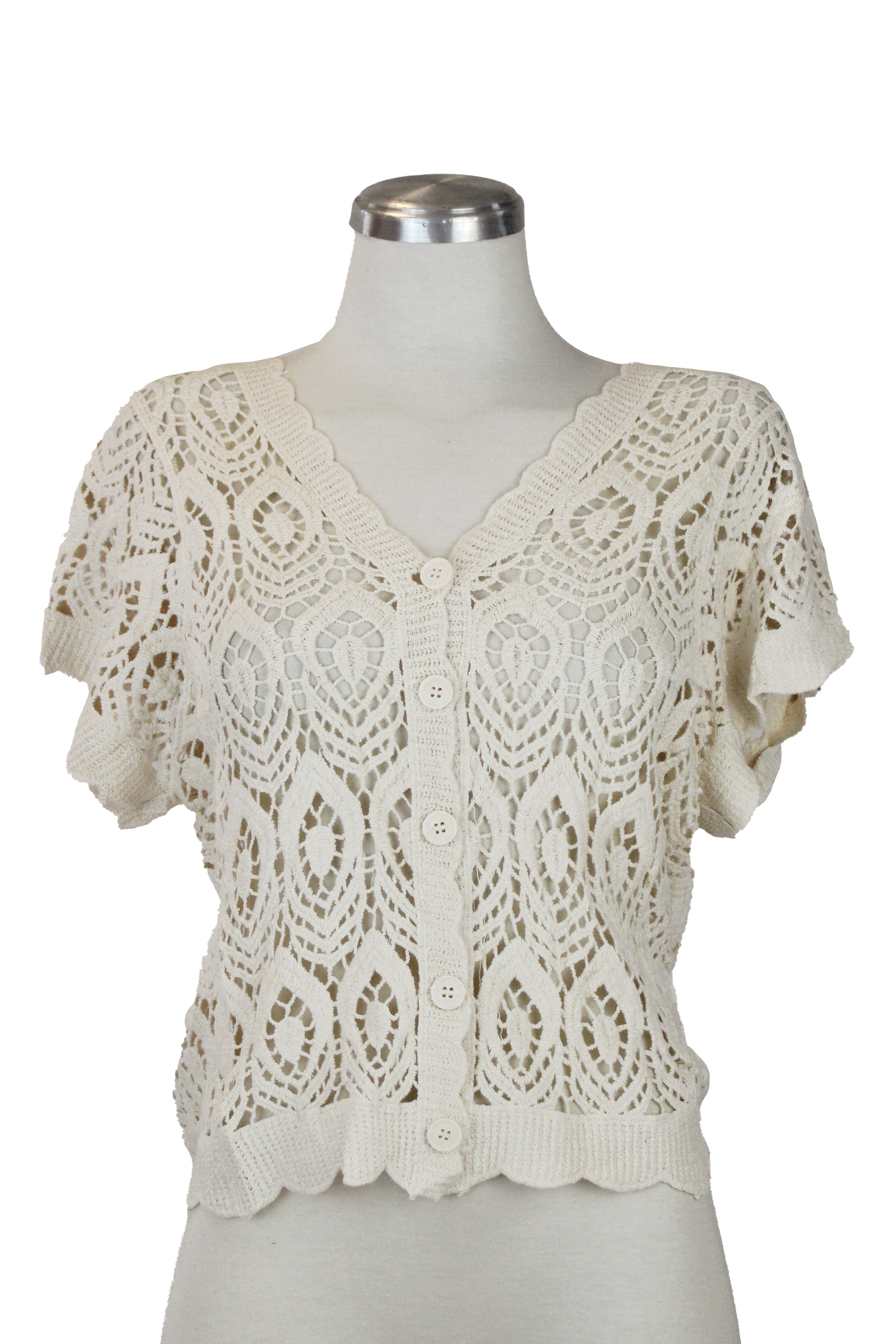 R7827 Blusa Con Cuello V Tejido